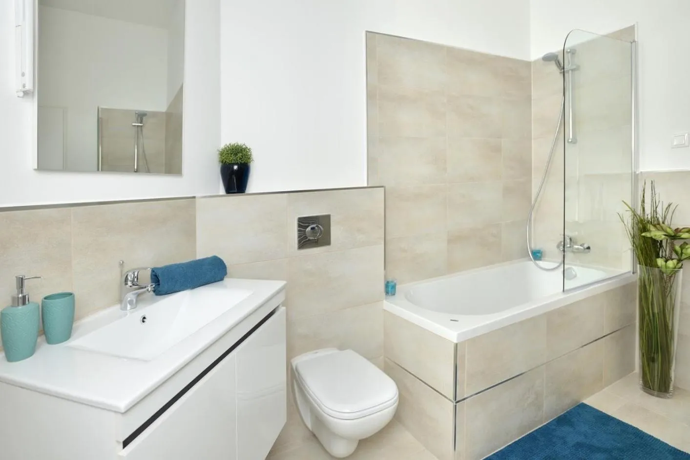 Bathroom in Julia superior apartment in the city center.