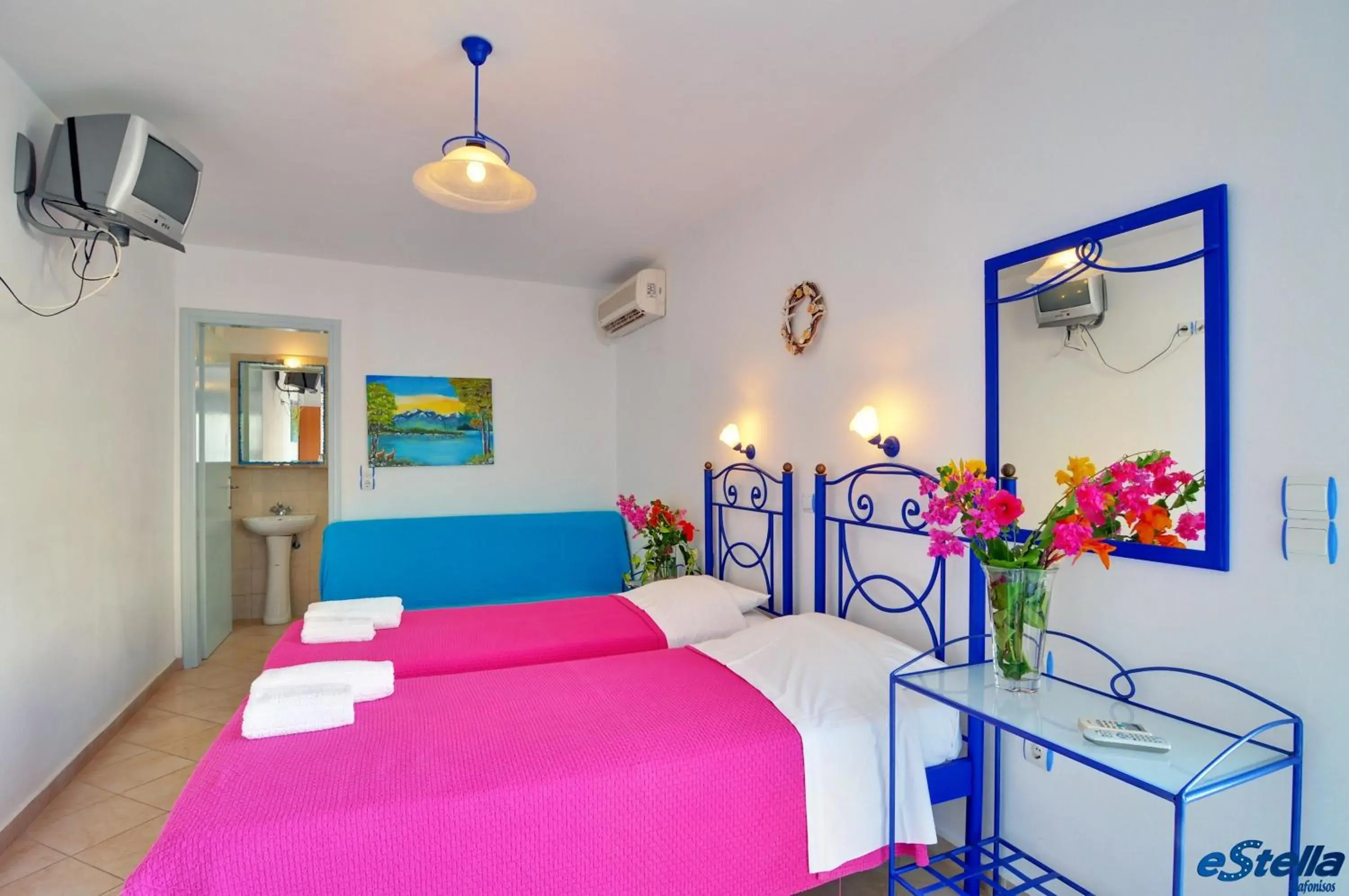 Double Room with Balcony (2 Adults + 1 Child) in Estella Studios Double Room with Balcony (2 Adults + 1 Child) in Estella Studios