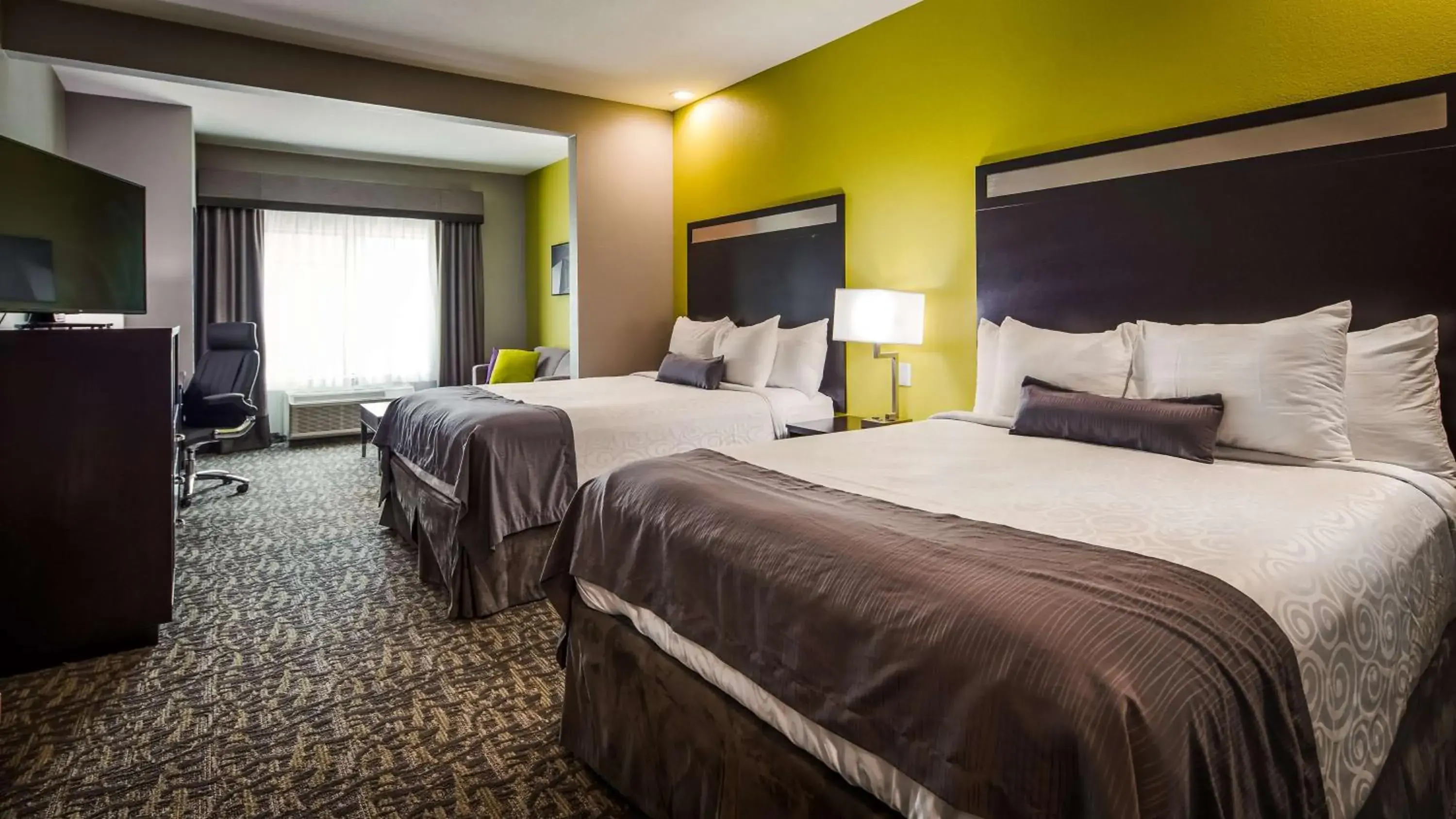 Queen Suite with Two Queen Beds and Bath Tub - Sofa Bed/Disability Access in Best Western Plus Bay City Inn & Suites Queen Suite with Two Queen Beds and Bath Tub - Sofa Bed/Disability Access in Best Western Plus Bay City Inn & Suites