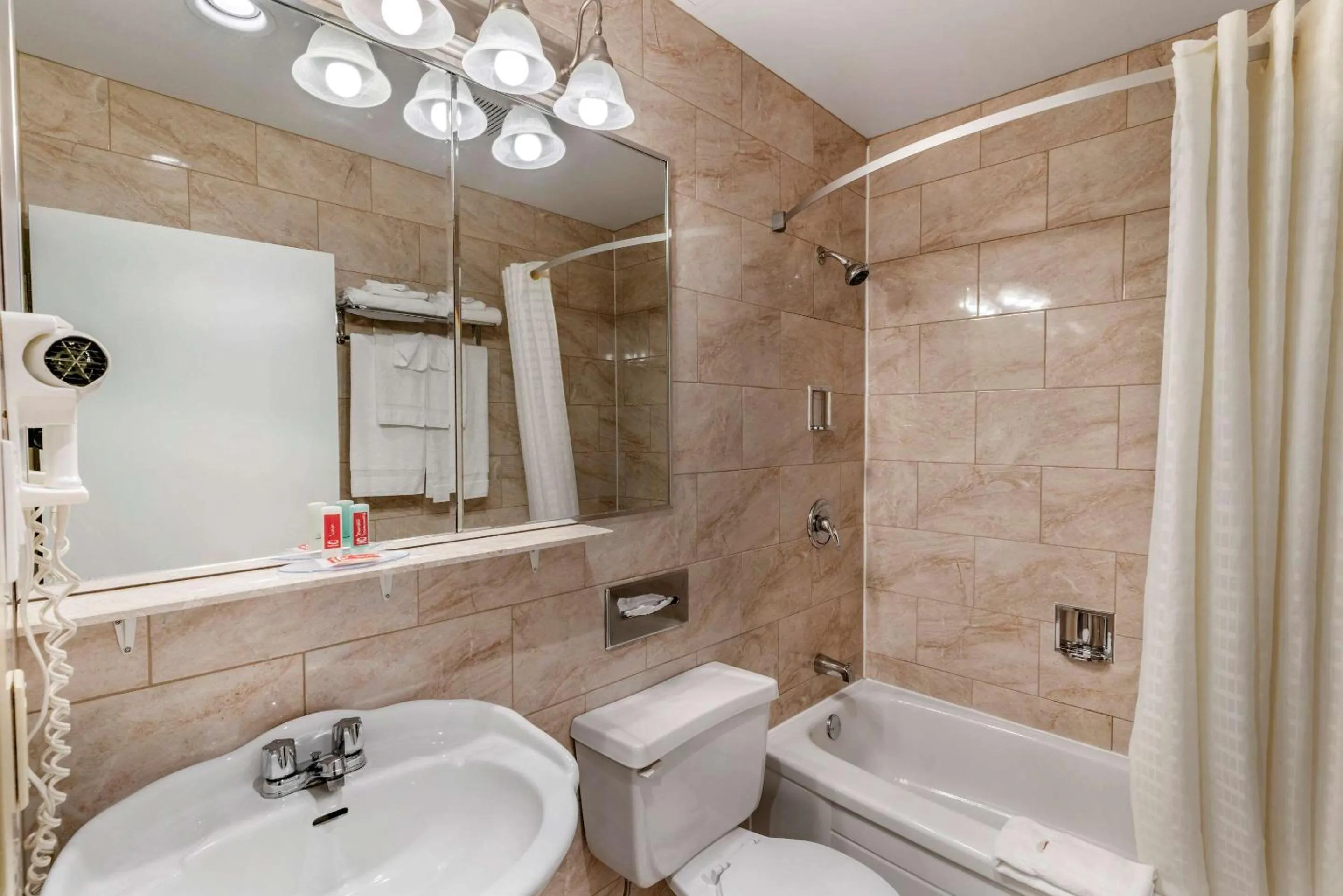 Bathroom in Econo Lodge Hotel Brossard