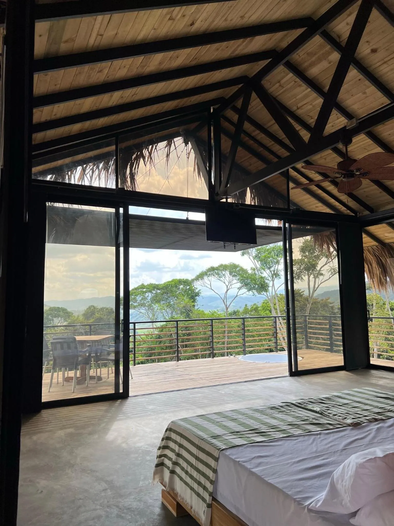Balcony/Terrace, Bed in La Manola Finca Hotel