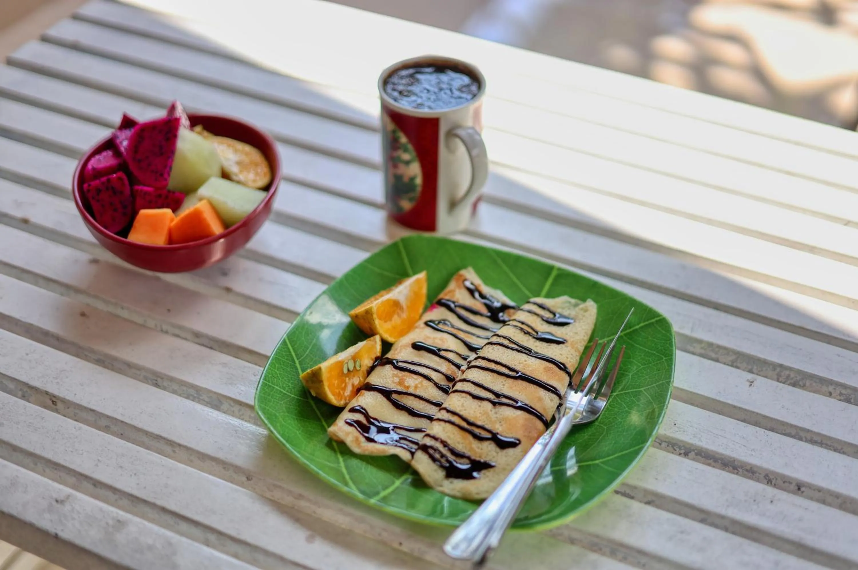 Breakfast in Asoka Bungalows