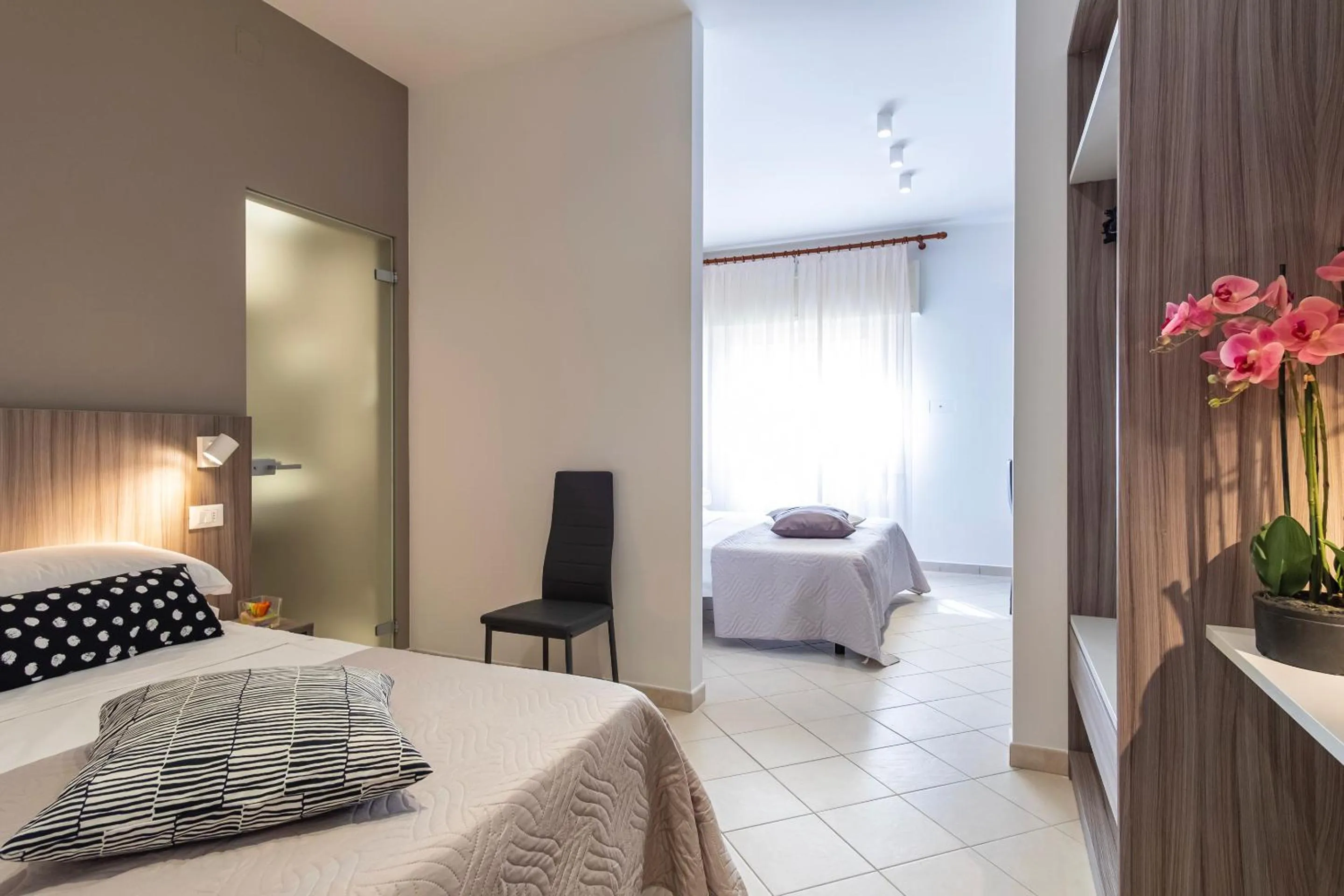 Bed in Hotel Mocambo Riccione CENTRALISSIMO AL MARE