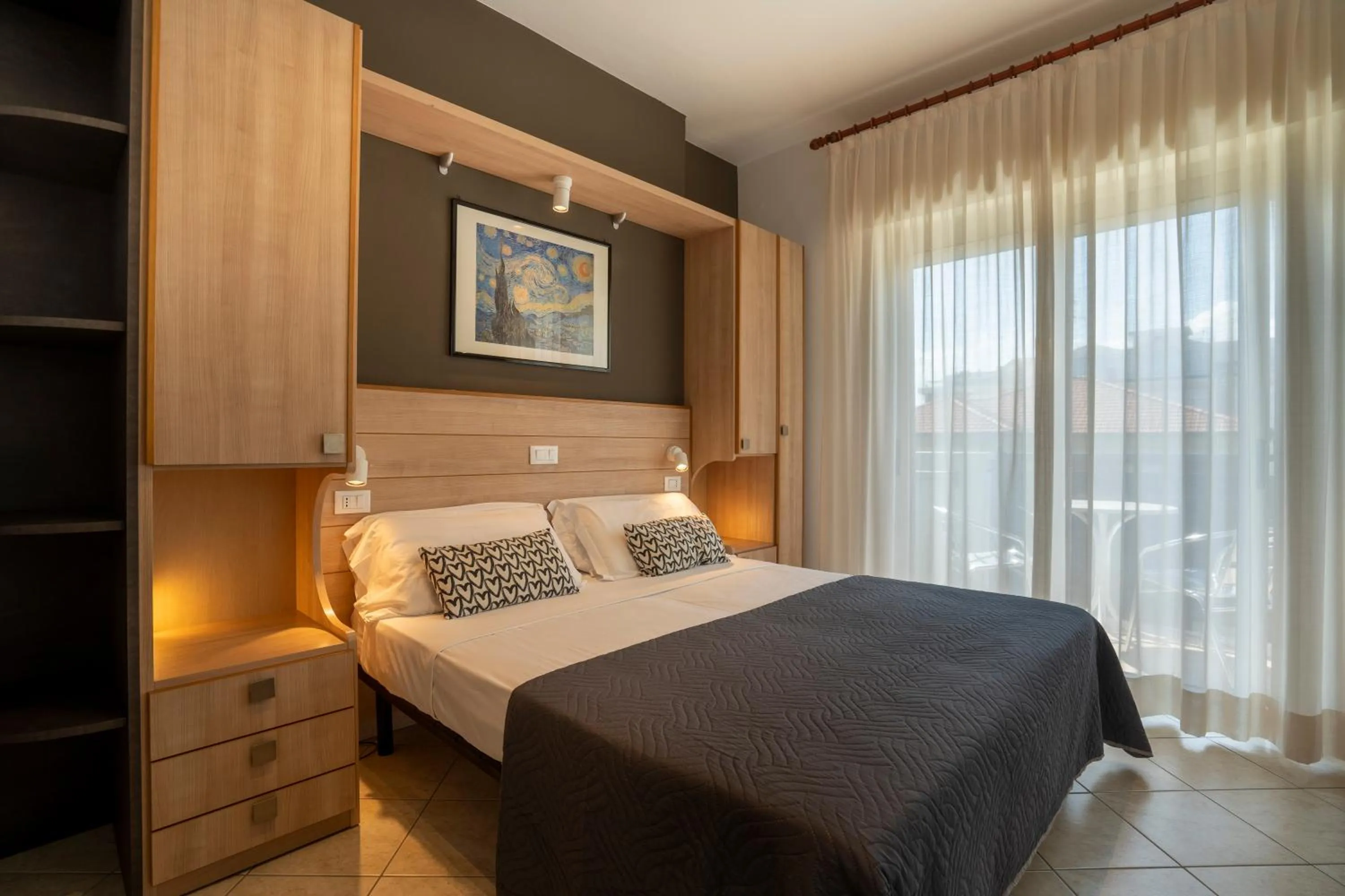 Bed in Hotel Mocambo Riccione CENTRALISSIMO AL MARE