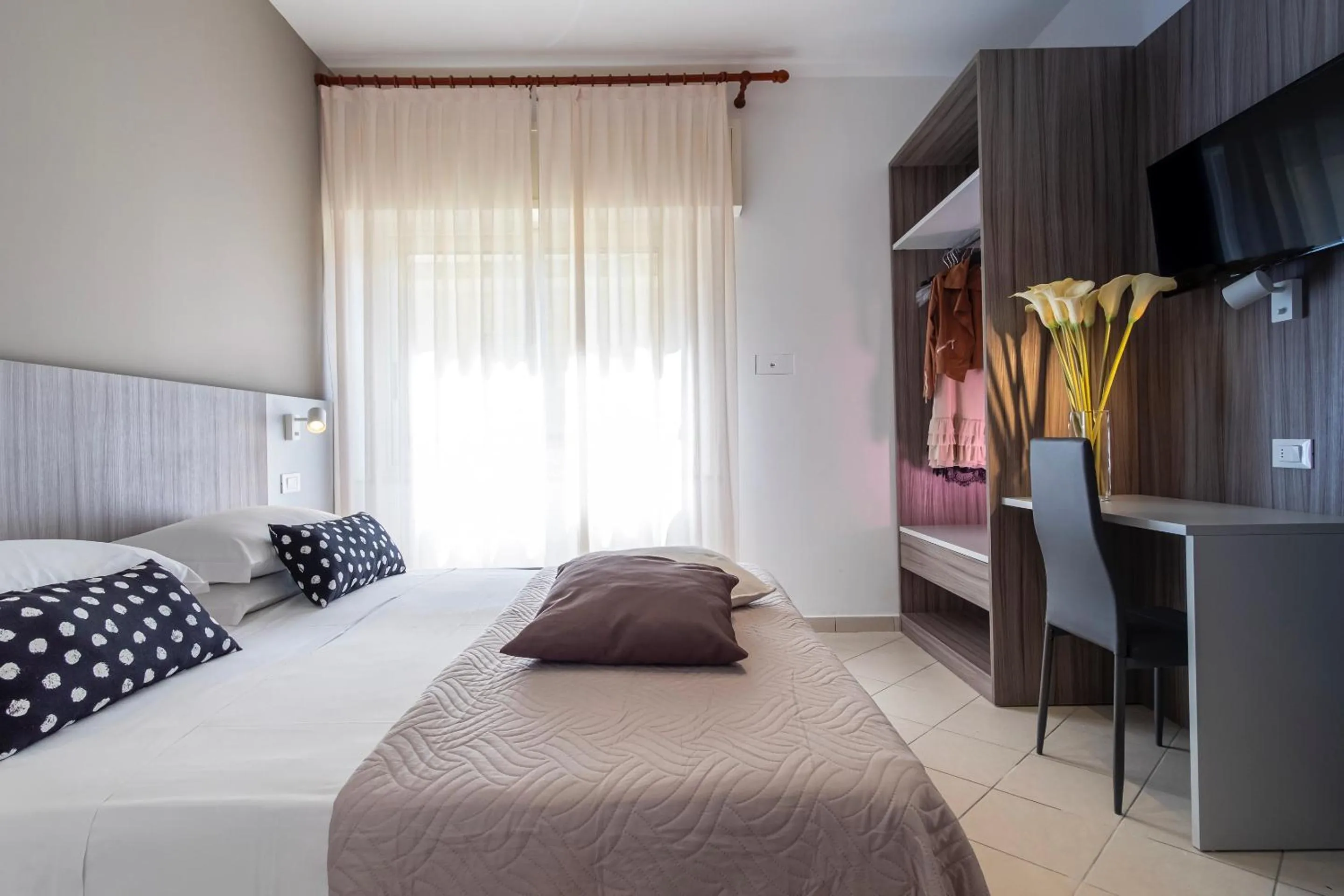 Bed in Hotel Mocambo Riccione CENTRALISSIMO AL MARE