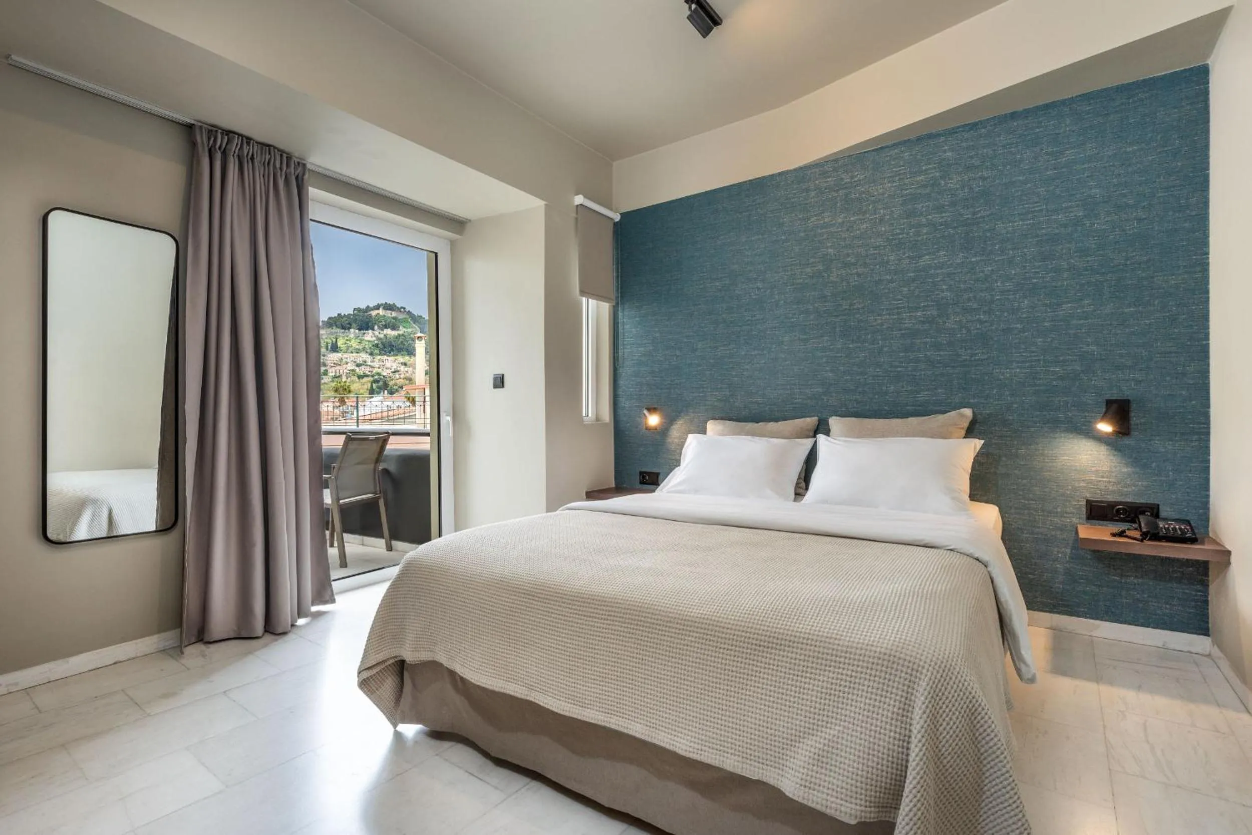 Bed in Hotel Nafpaktos