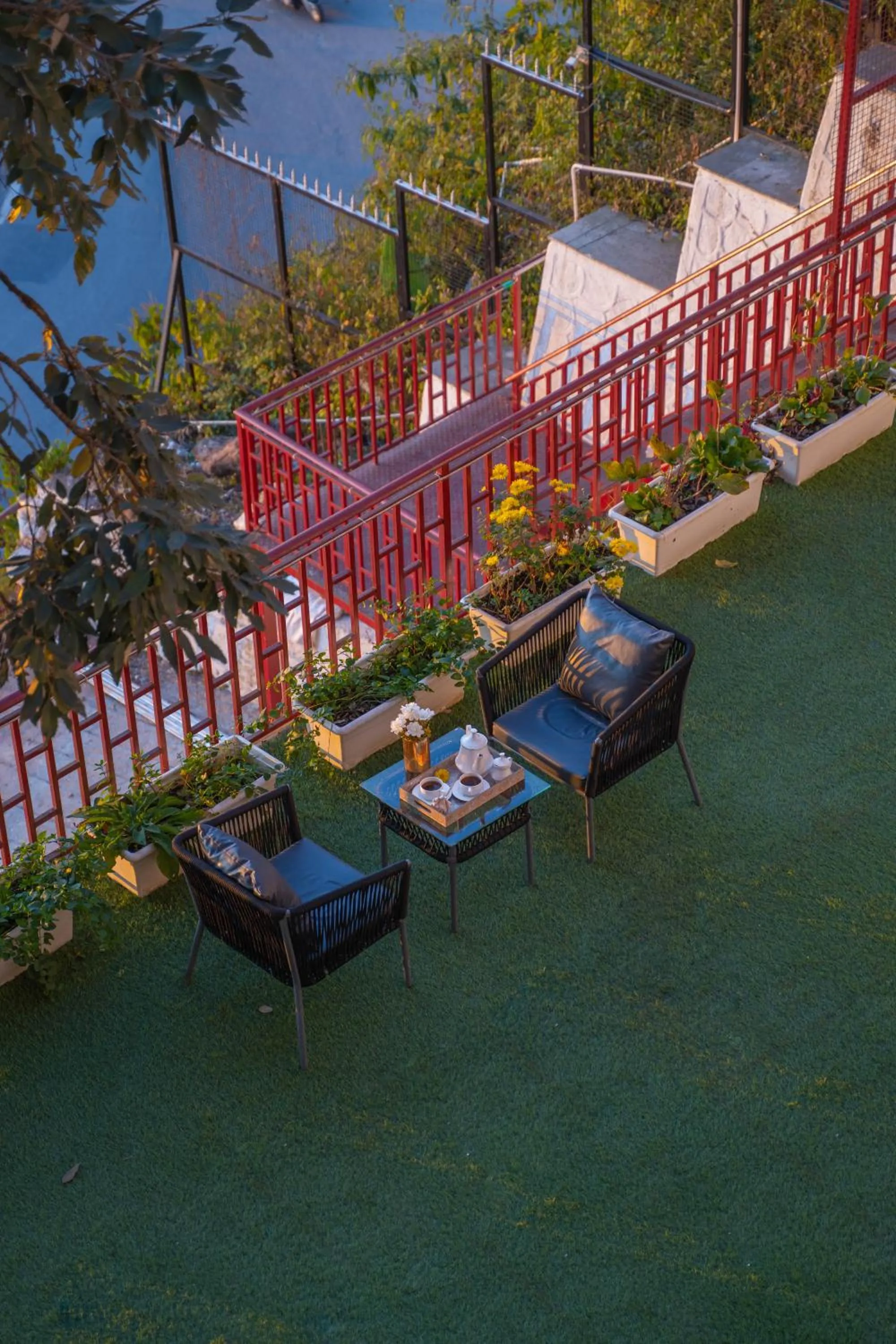 Balcony/Terrace in Perfectstayz Premium The Pride at mall road