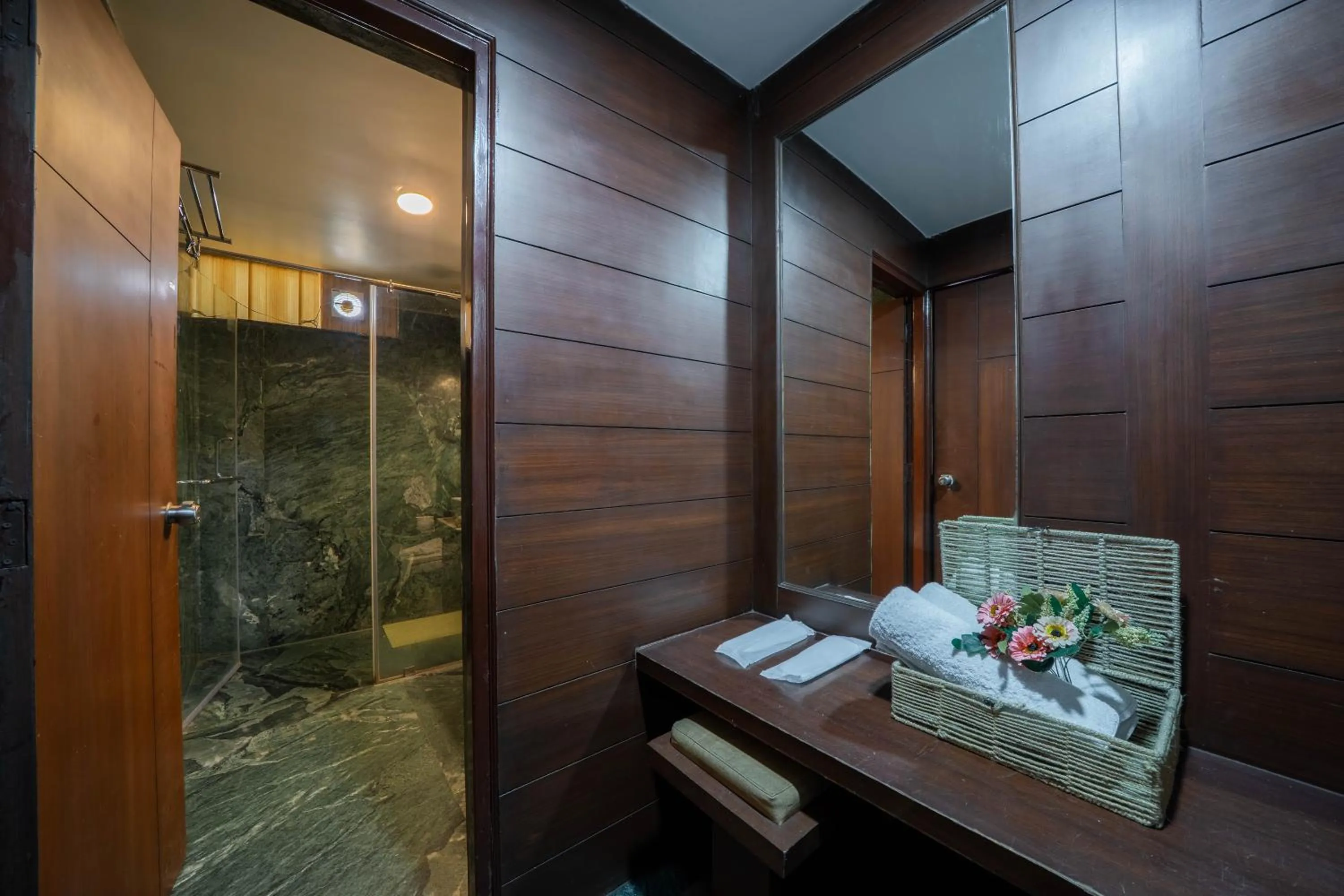 Bathroom in Perfectstayz Premium The Pride at mall road