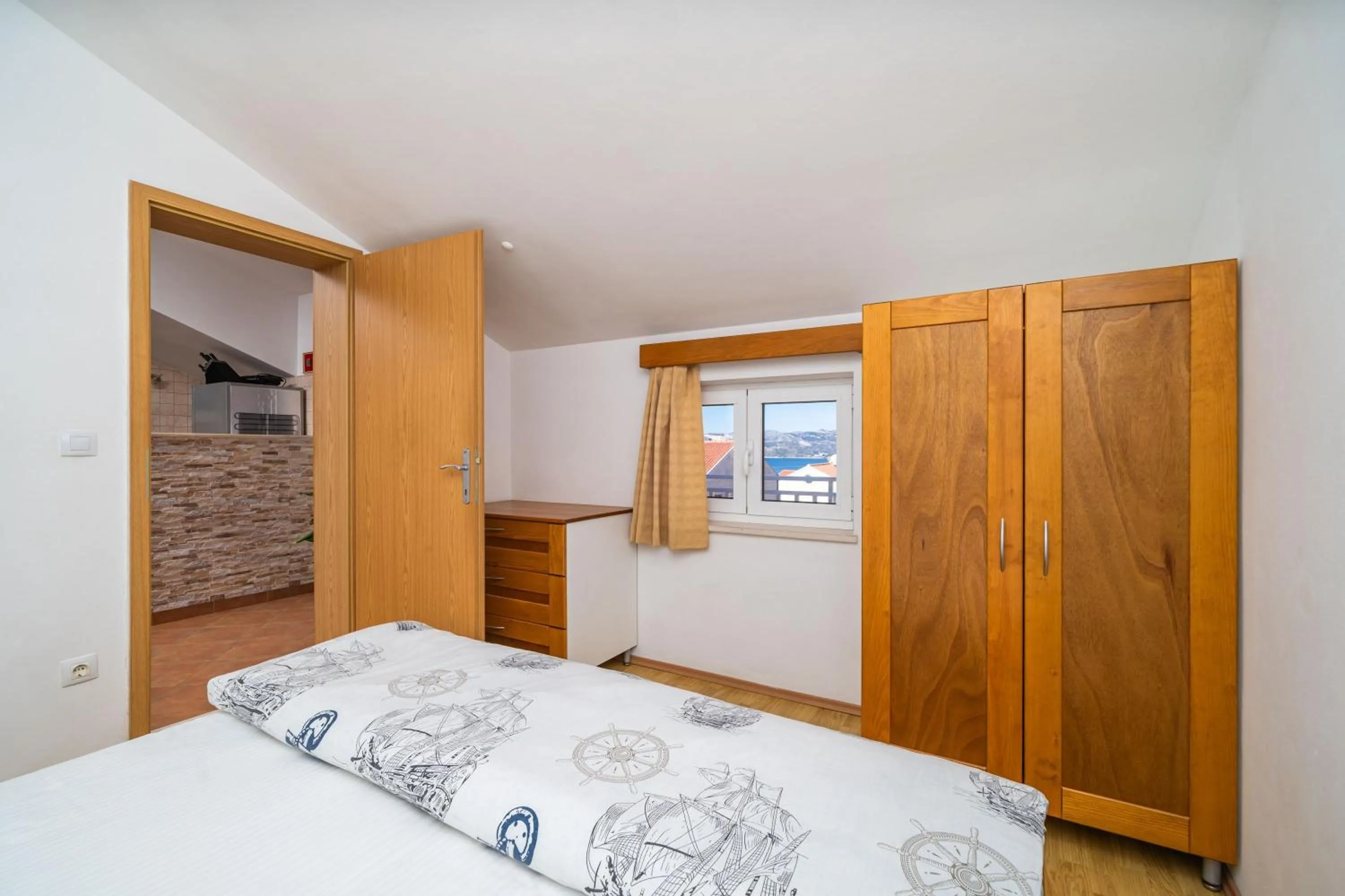 Bedroom, Bed in Apartments Senjo