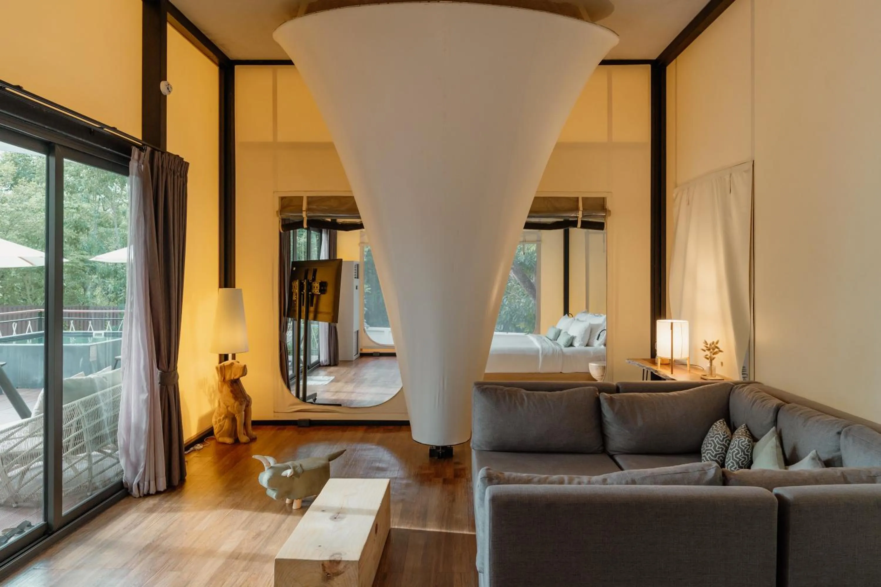 Bed in Te Mata Glamping