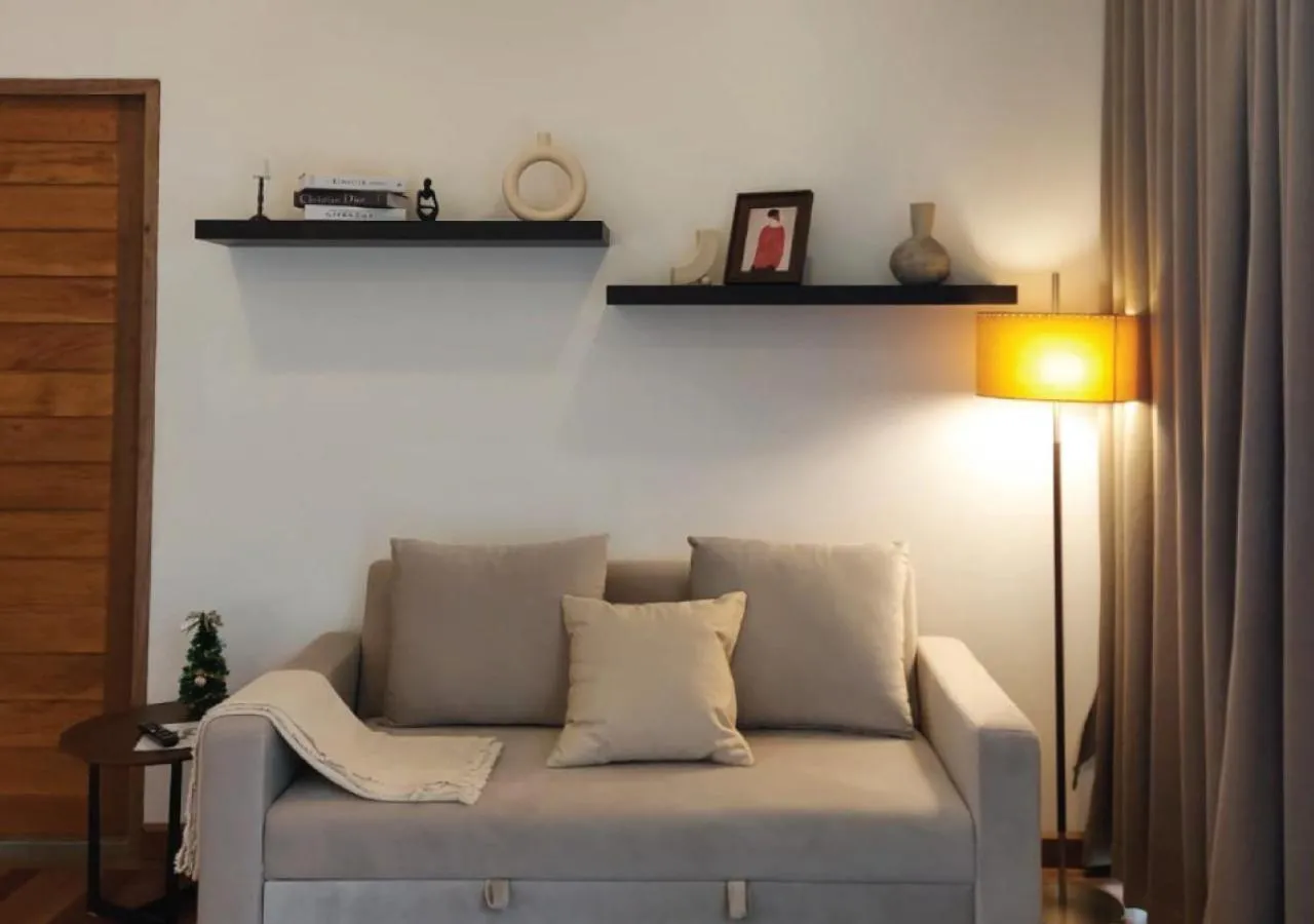 Seating area in Te Mata Glamping