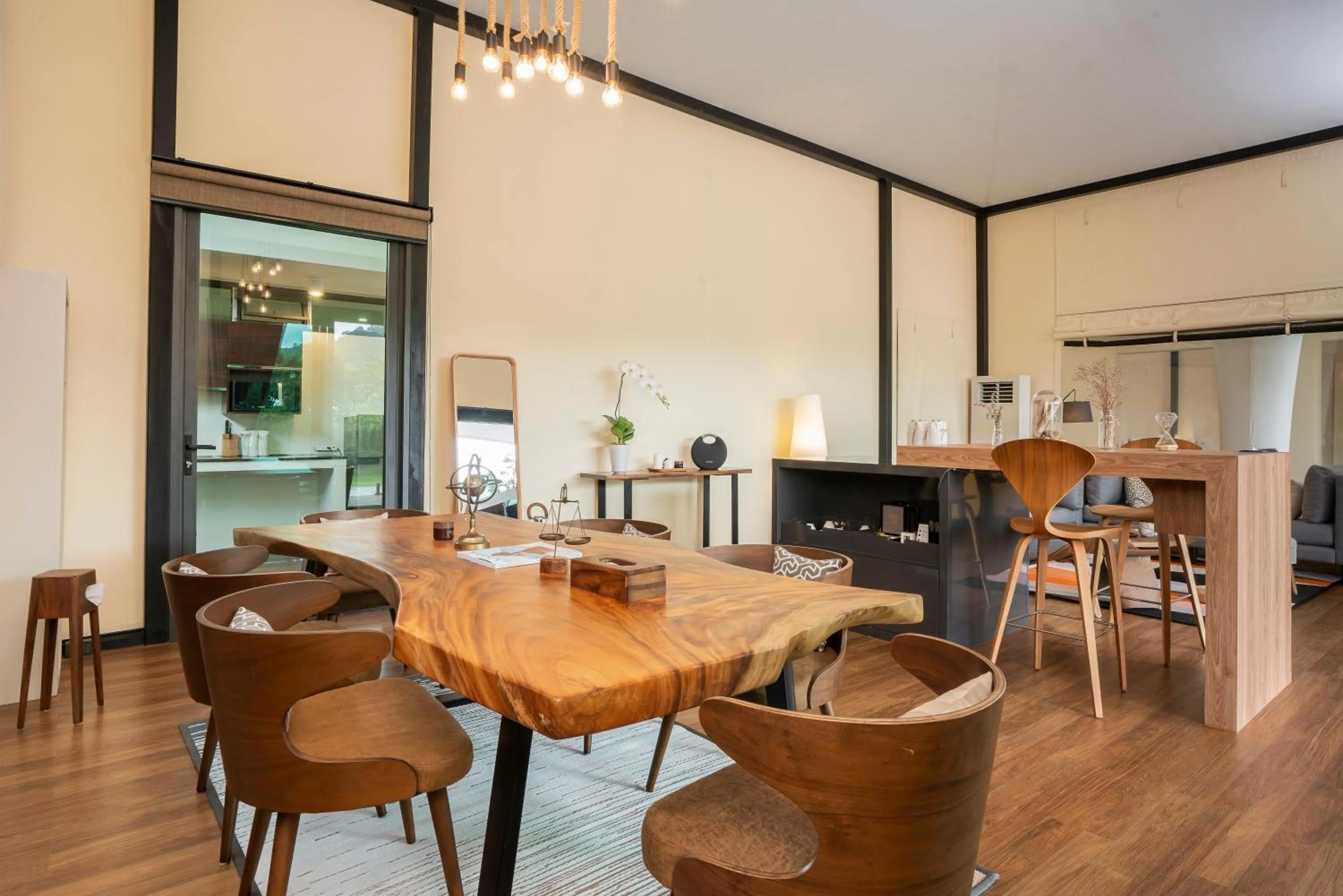 Living room in Te Mata Glamping