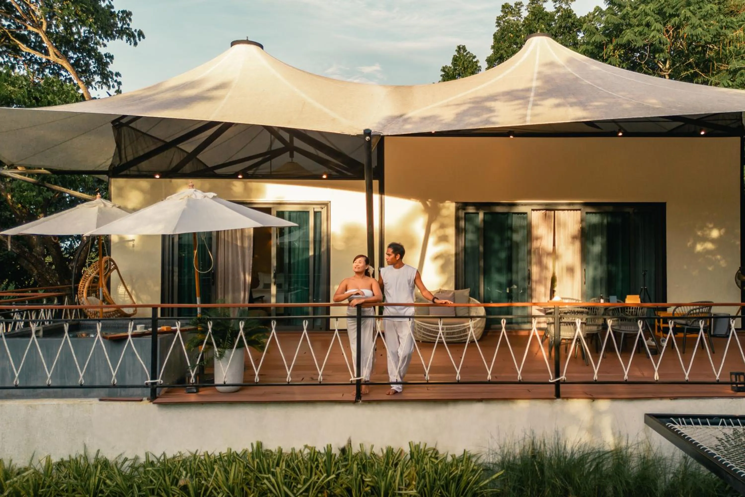 Patio in Te Mata Glamping