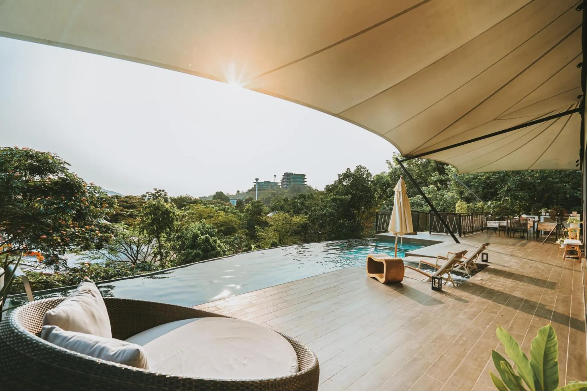 Patio in Te Mata Glamping