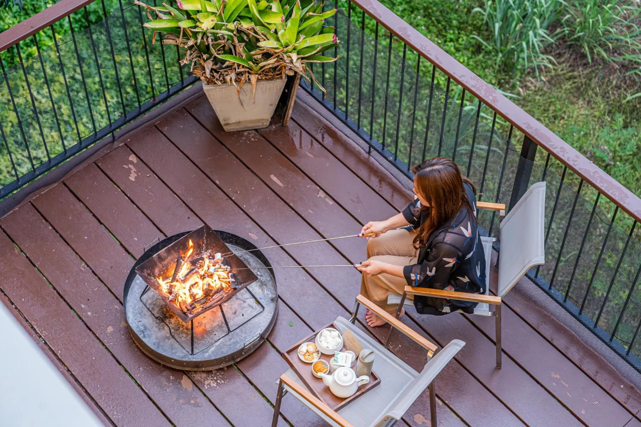 Patio in Te Mata Glamping