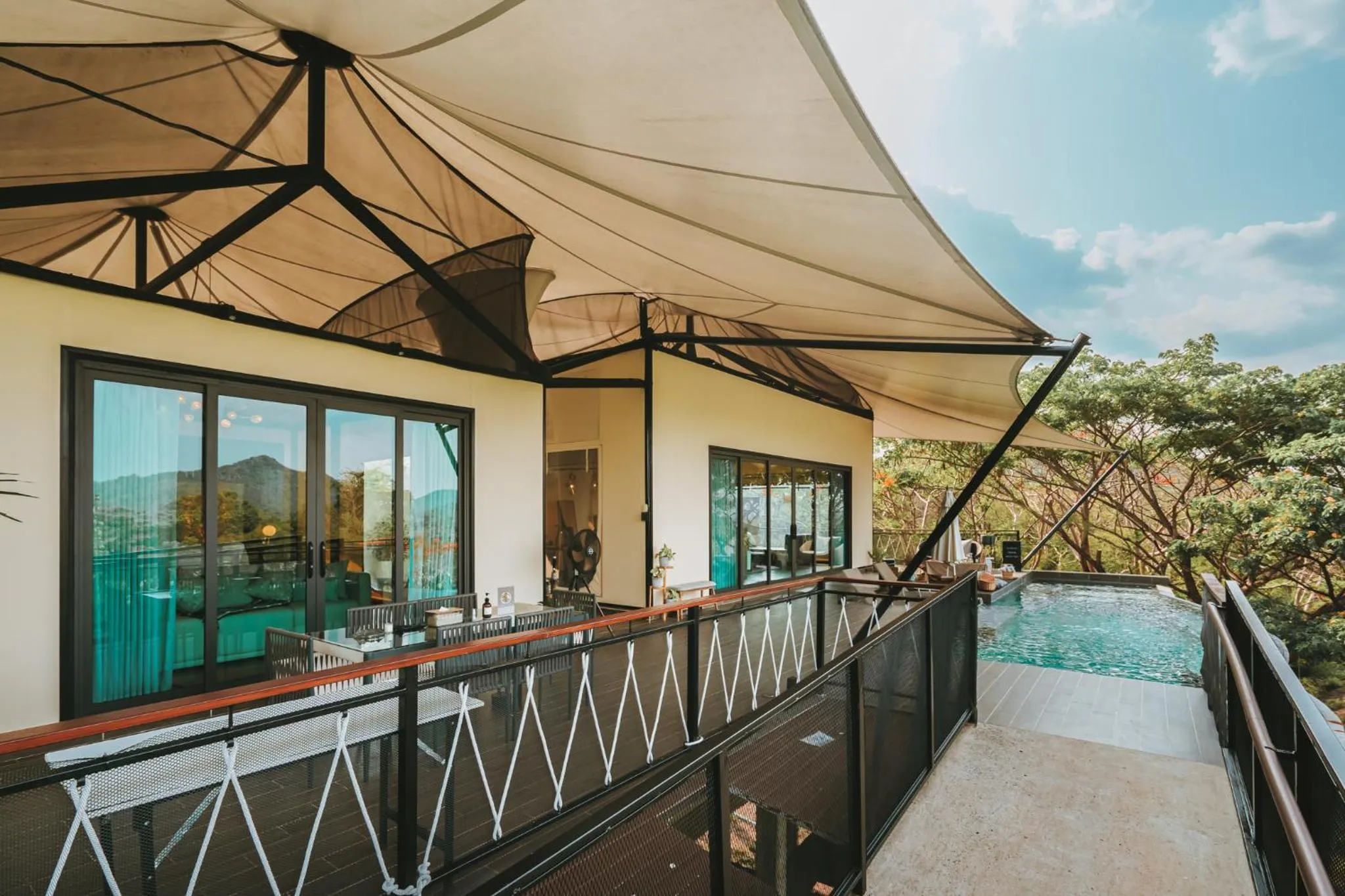 Patio in Te Mata Glamping