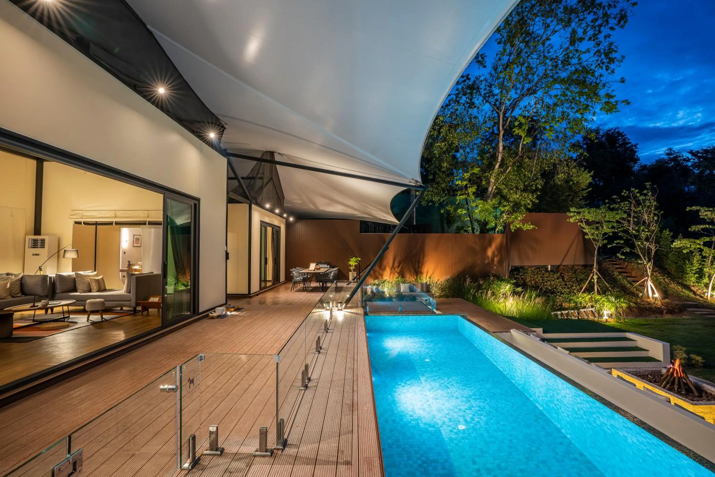Patio in Te Mata Glamping
