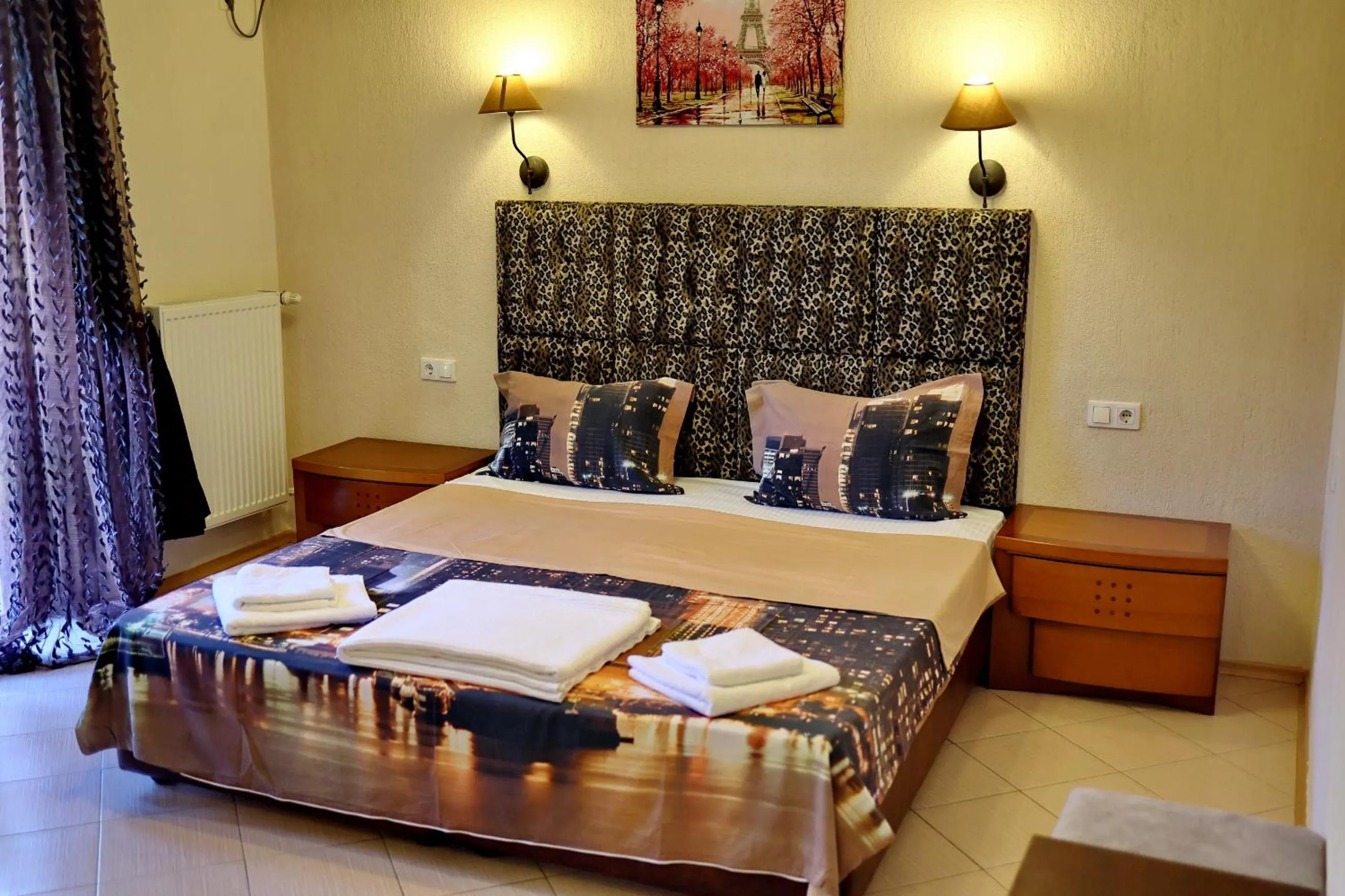 Bed in Elli Greco Hotel