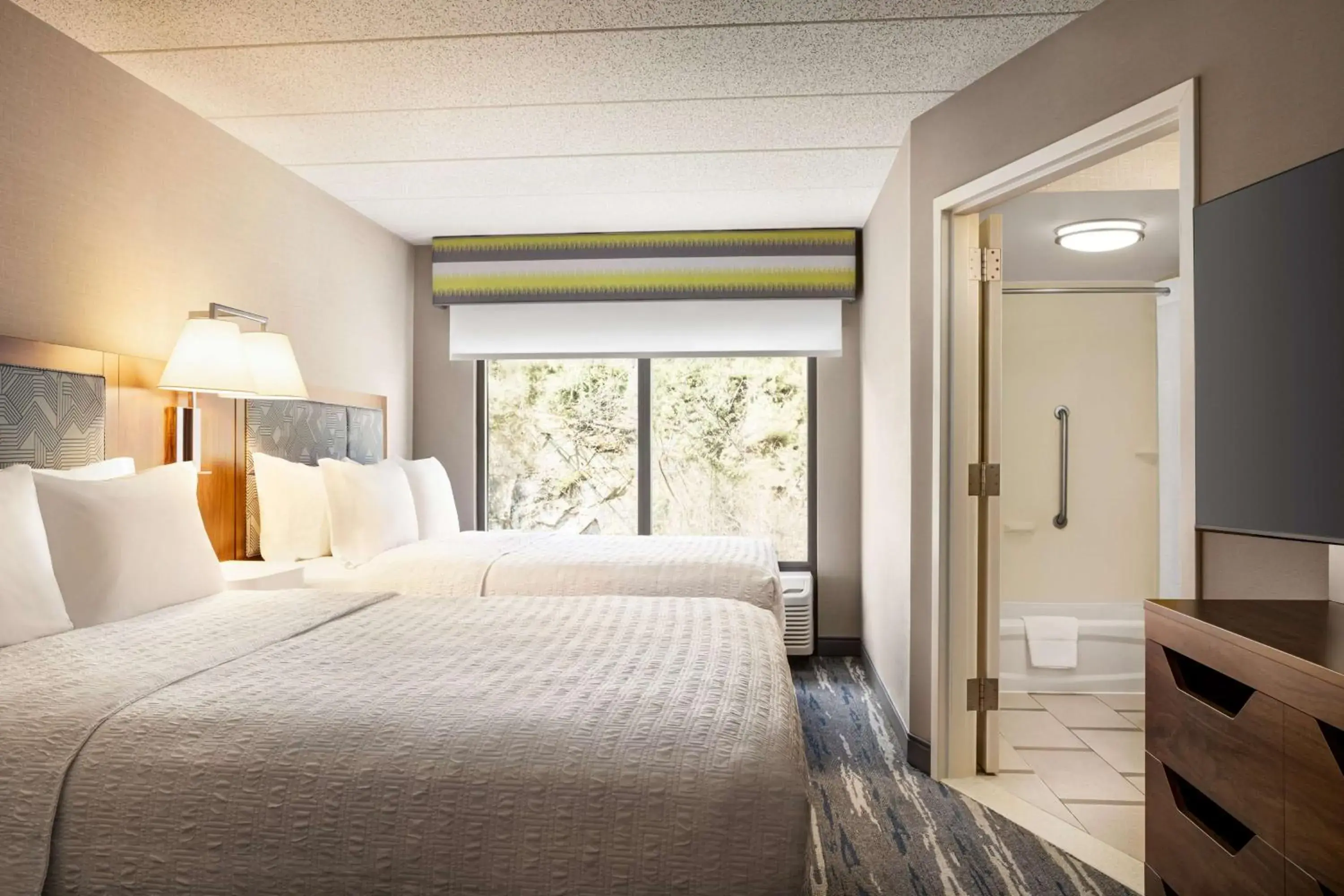 Queen Room with Two Queen Beds and Sofa Bed in Hampton by Hilton Shelton Queen Room with Two Queen Beds and Sofa Bed in Hampton by Hilton Shelton