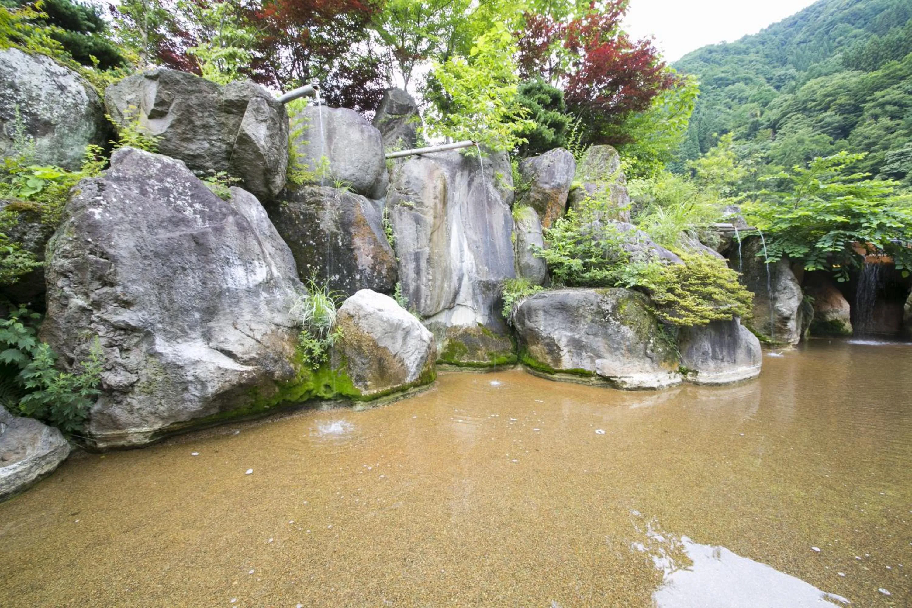 Open Air Bath in Okuhida Garden Hotel Yakedake