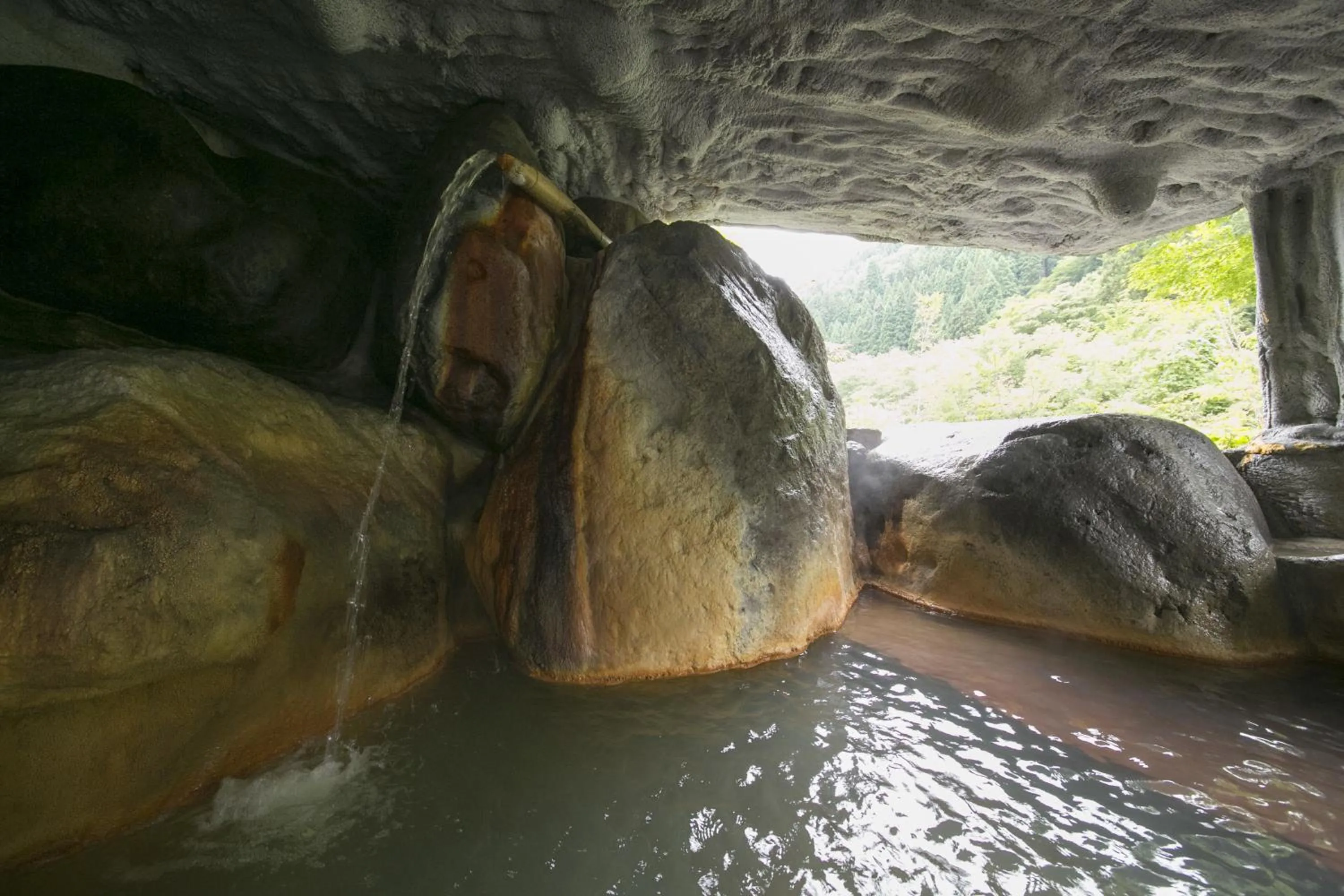 Open Air Bath in Okuhida Garden Hotel Yakedake