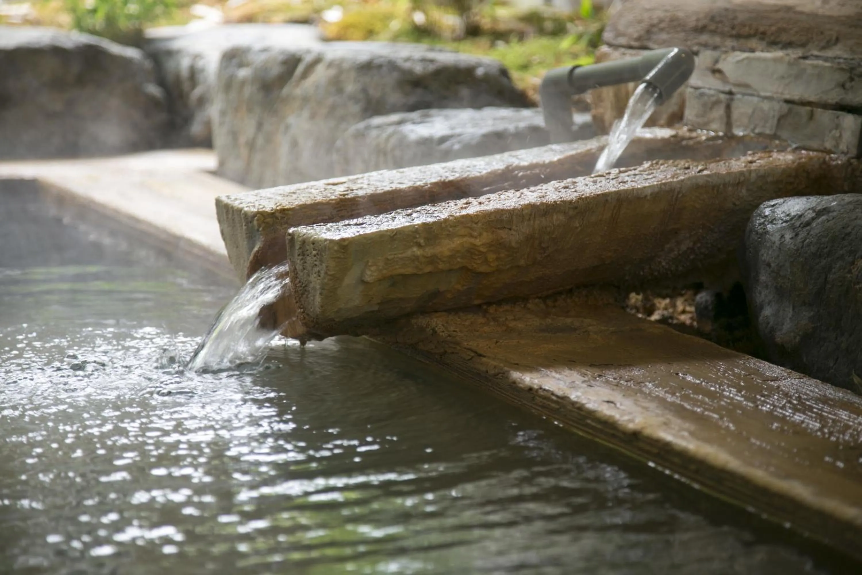 Open Air Bath in Okuhida Garden Hotel Yakedake