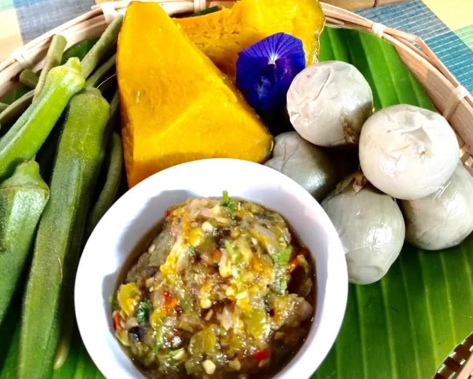 Food close-up in Bann Tawan Hostel Chiang Rai
