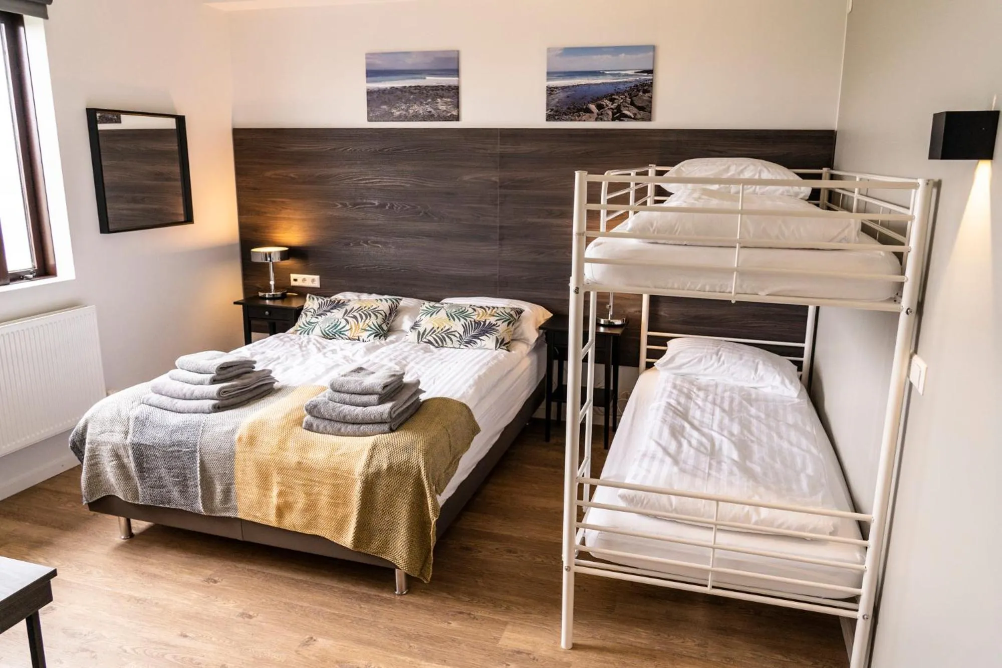 Bed in Black Beach Guesthouse