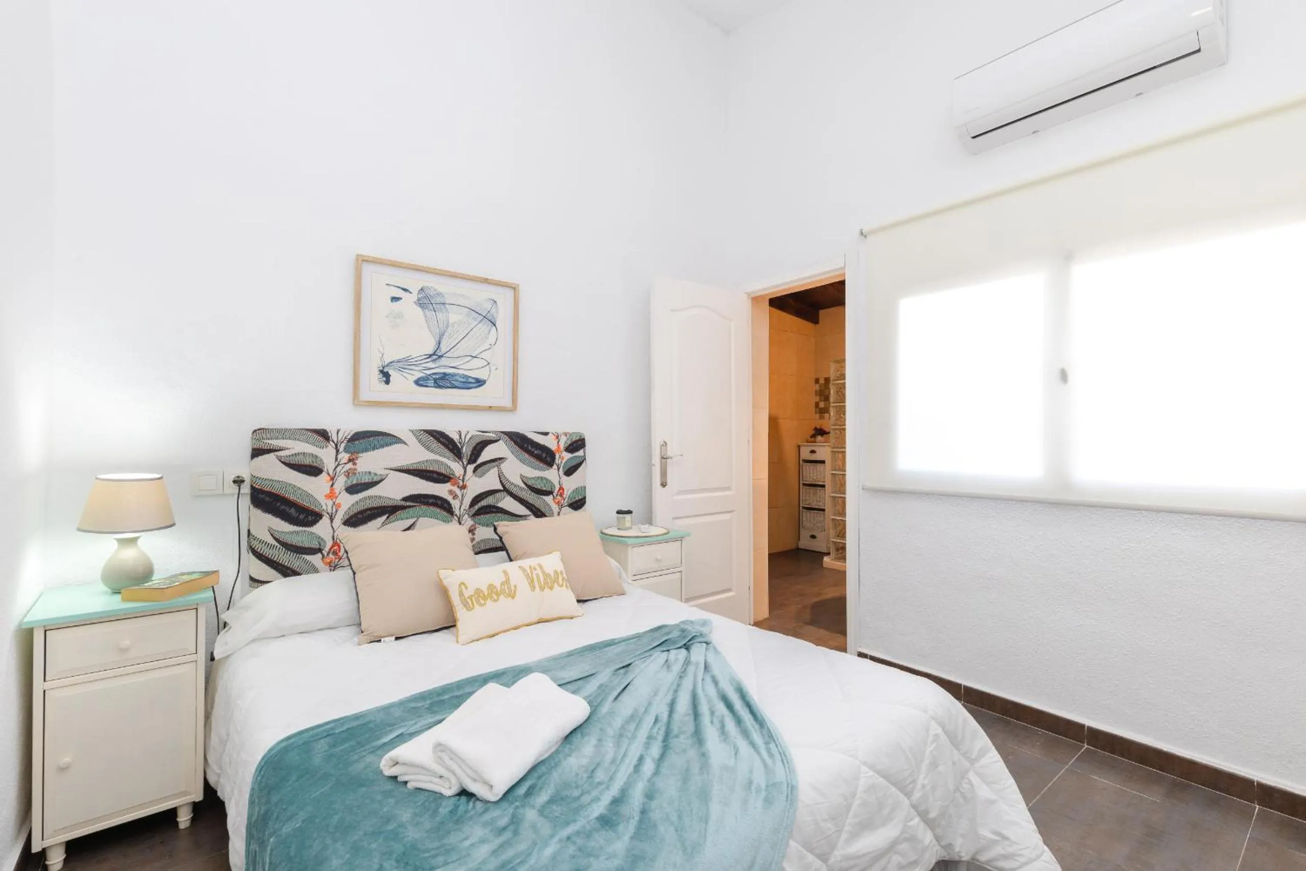 Bed in Fidalsa Relax Pool & BBQ