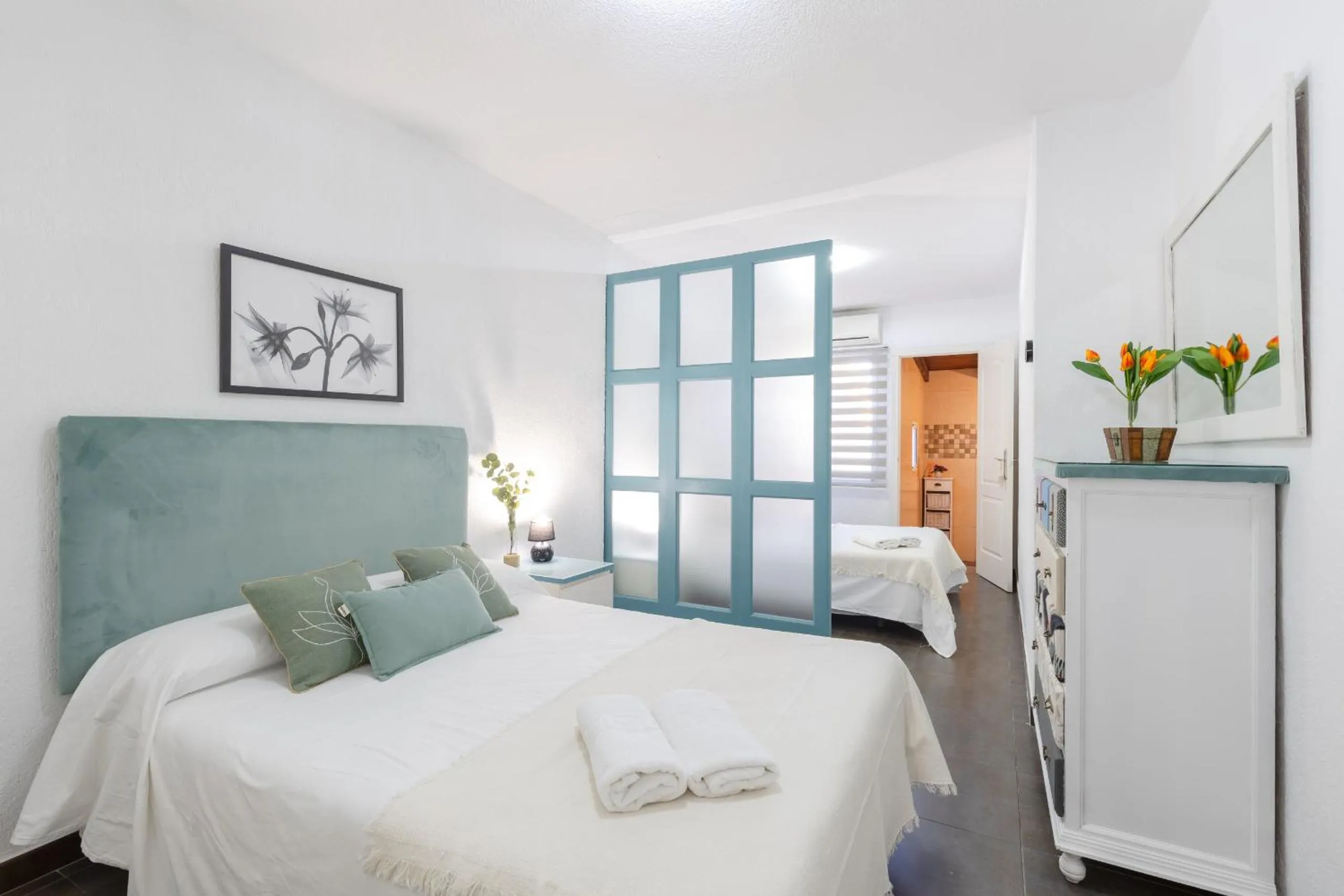 Bed in Fidalsa Relax Pool & BBQ