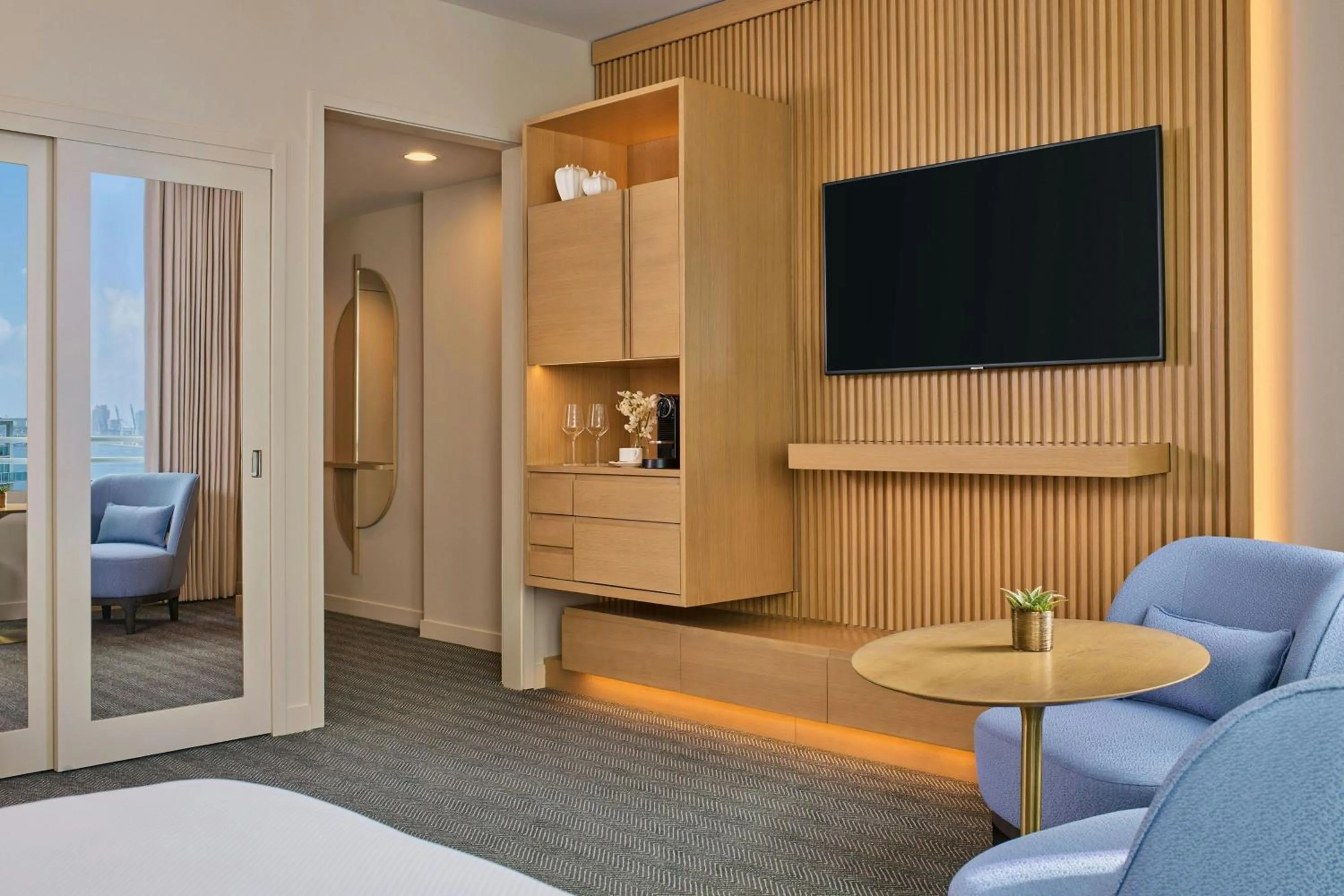 Living room, Bed in Brickell Arch, a Luxury Collection Hotel, Miami