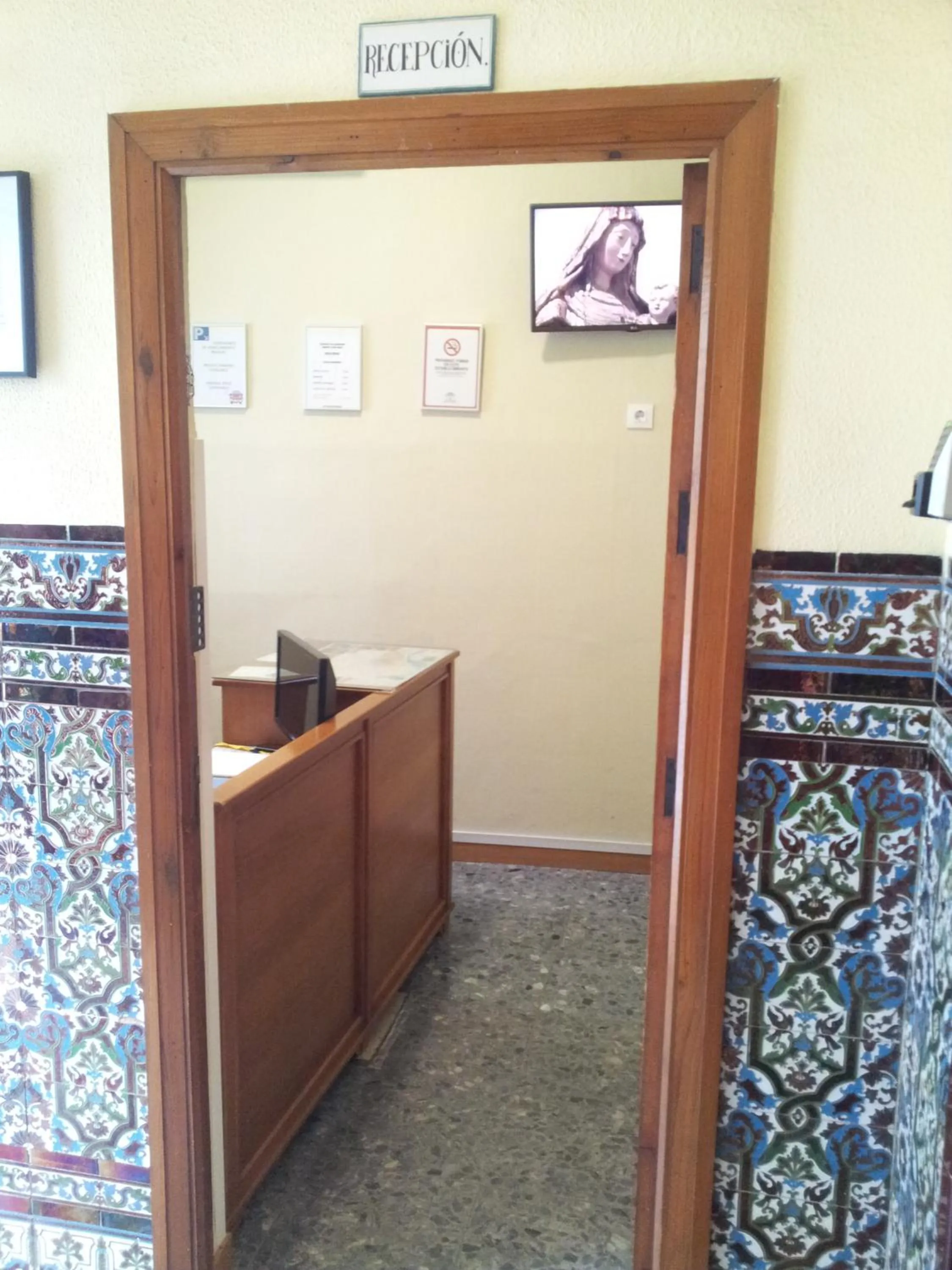 Lobby or reception in Pension Catedral