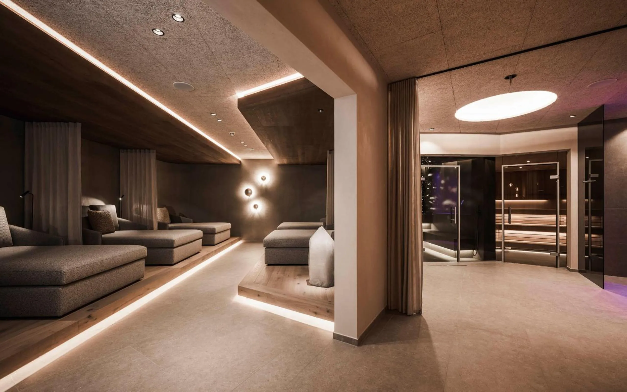 Sauna in Excelsior Dolomites Life Resort