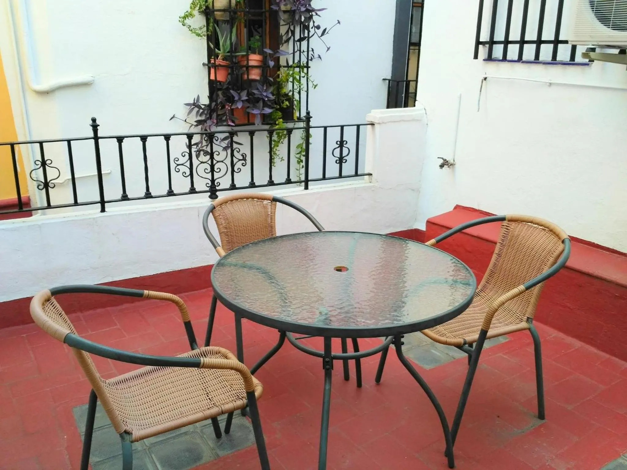 Patio in Pensión La Montoreña