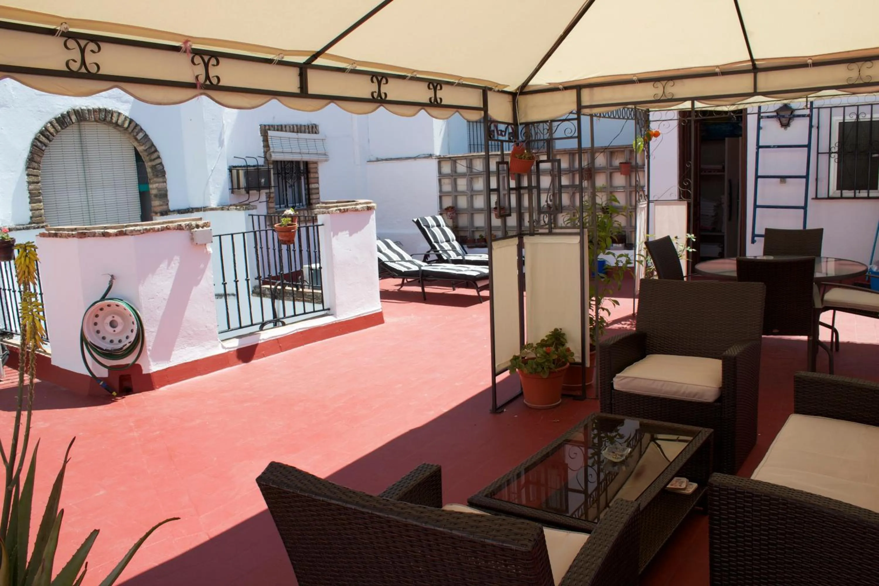 Patio in Pensión La Montoreña