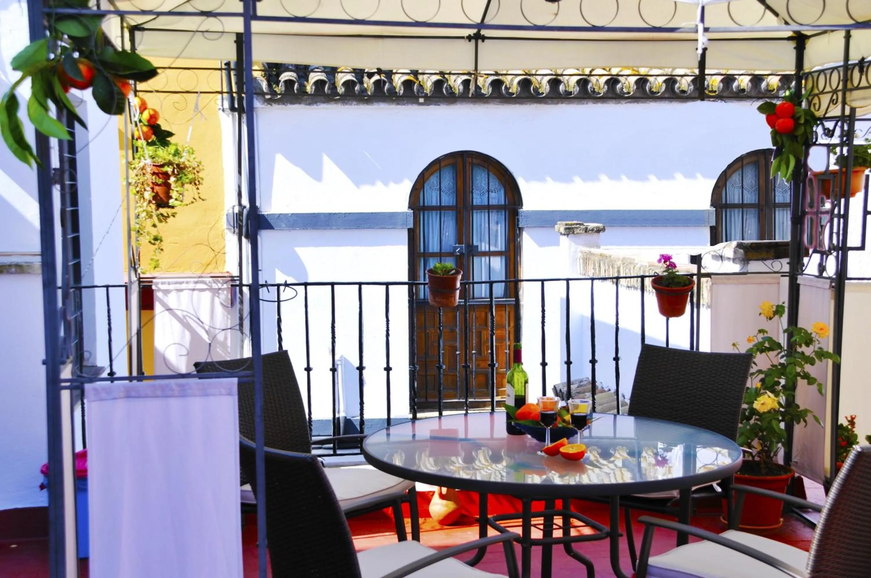 Patio in Pensión La Montoreña