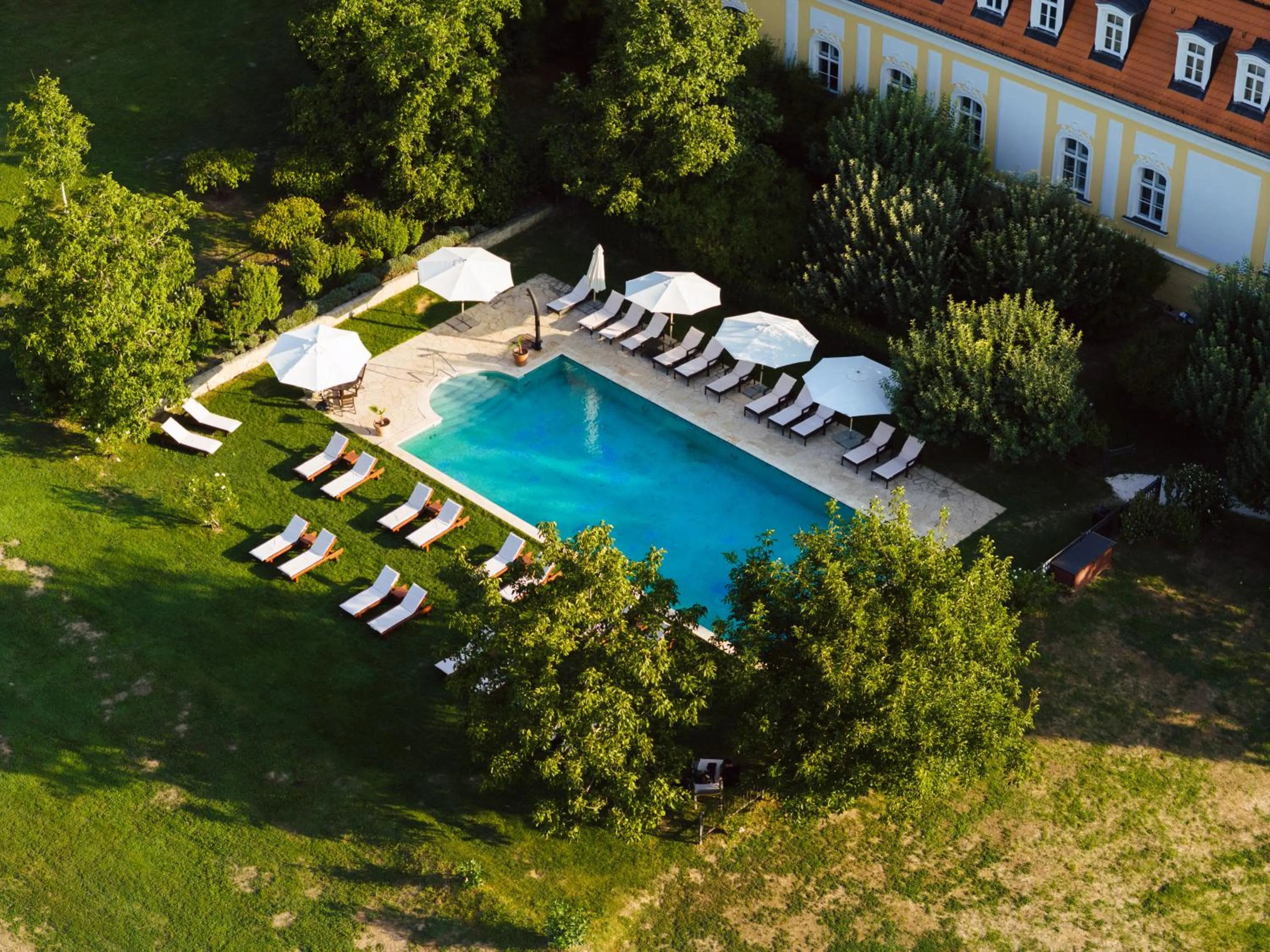 Garden view in Hotel Château Bela