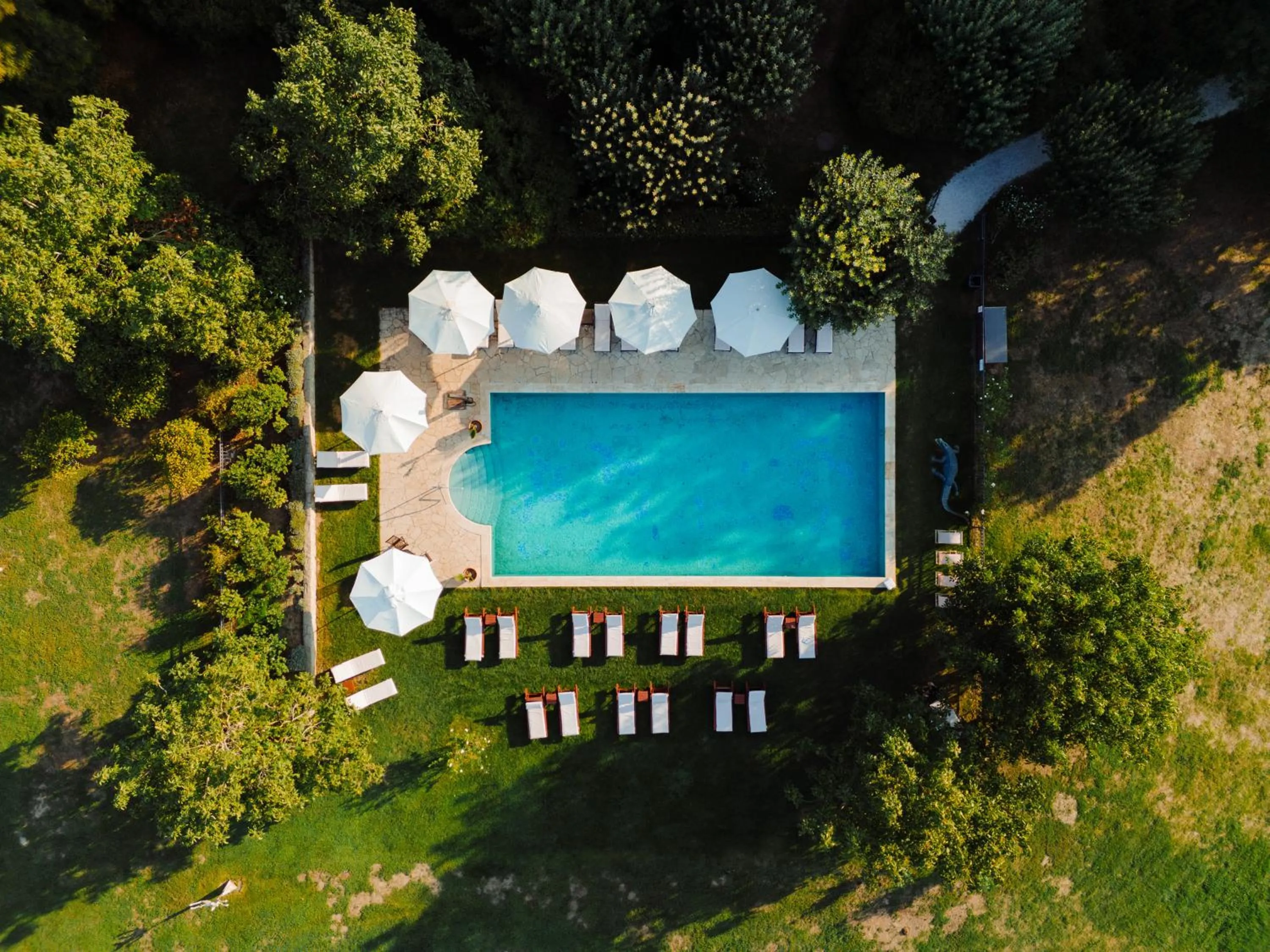Pool view in Hotel Château Bela