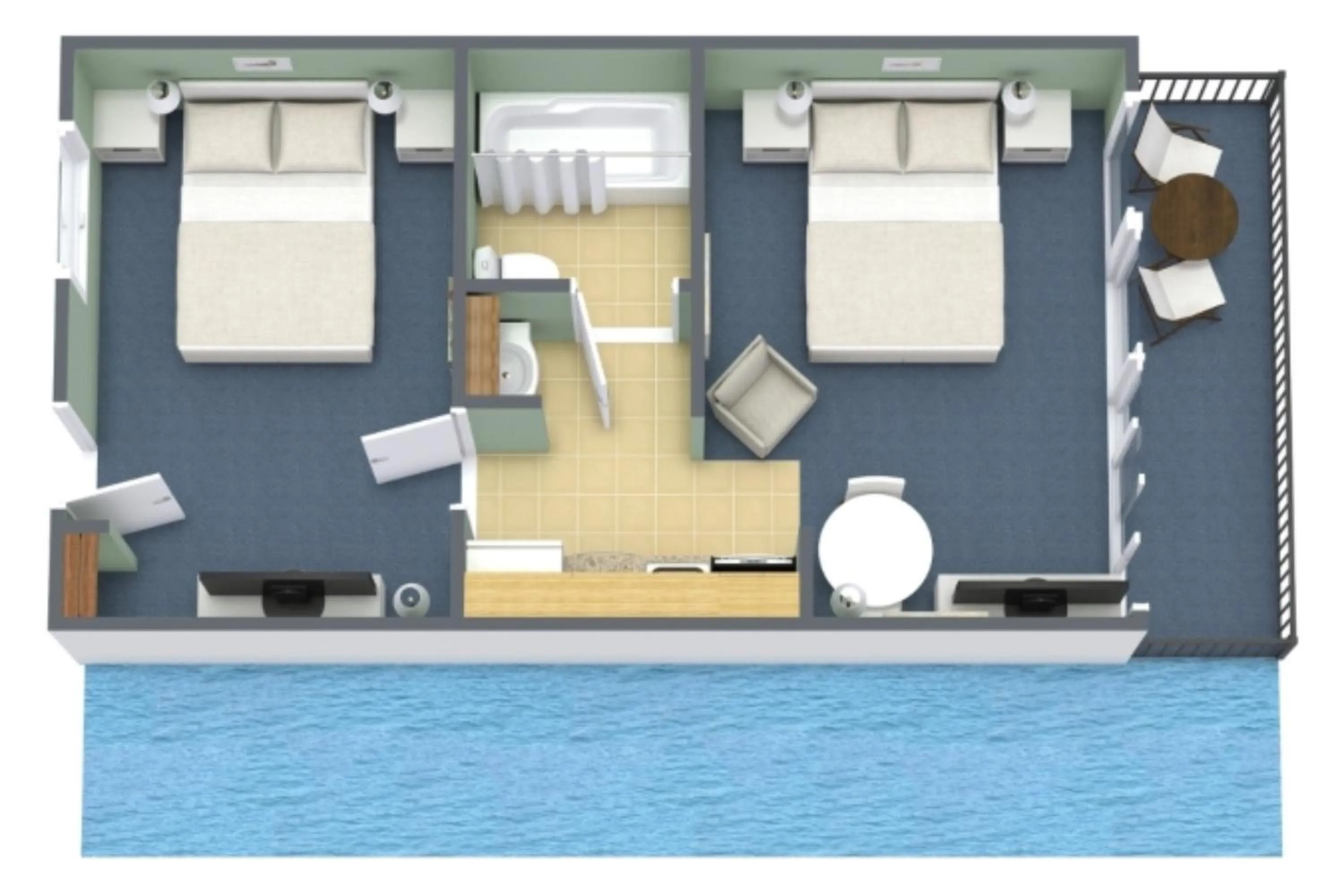 Floor plan in Grande Cayman Resort