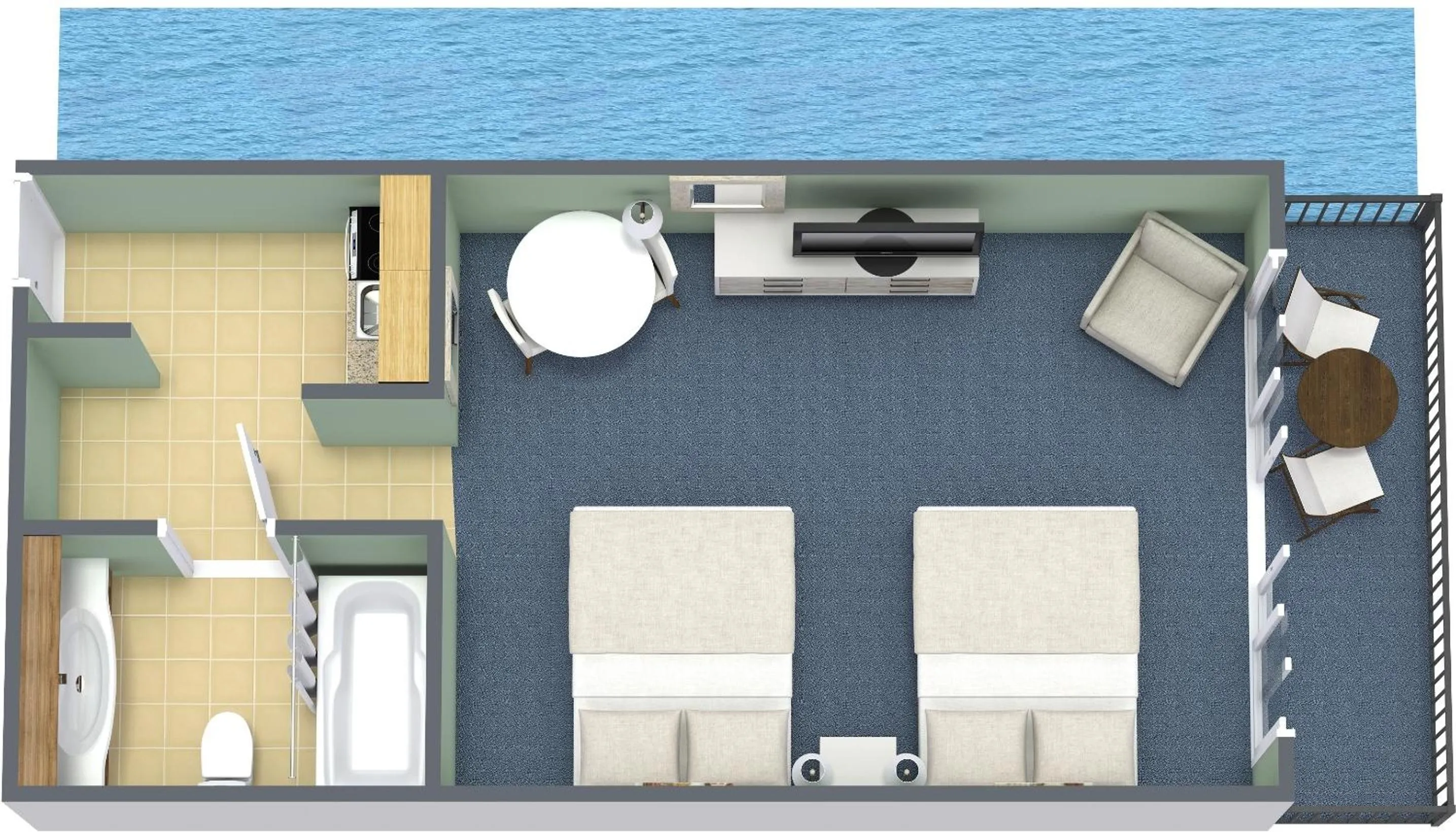 Floor plan in Grande Cayman Resort