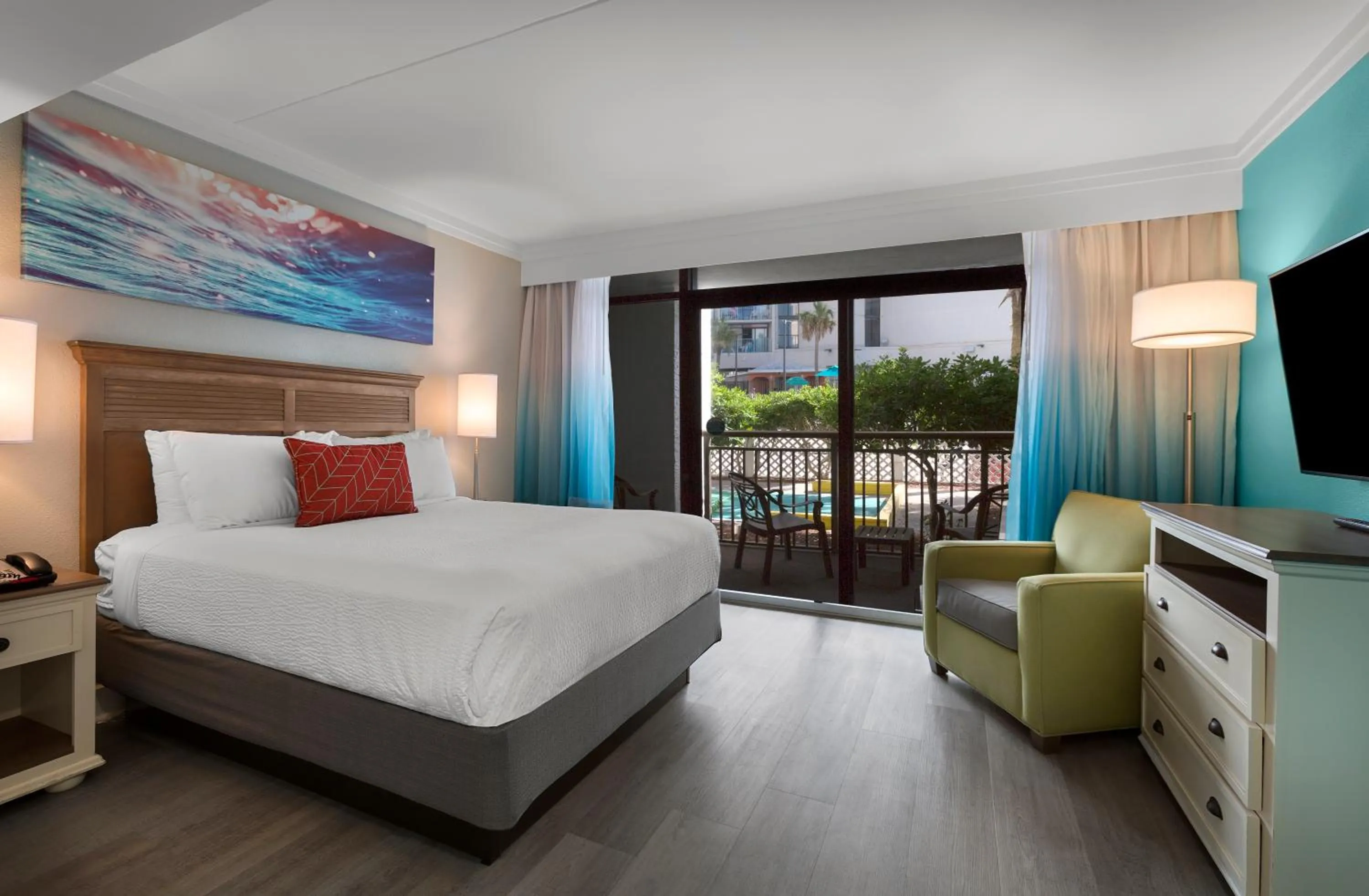 Bed in Grande Cayman Resort