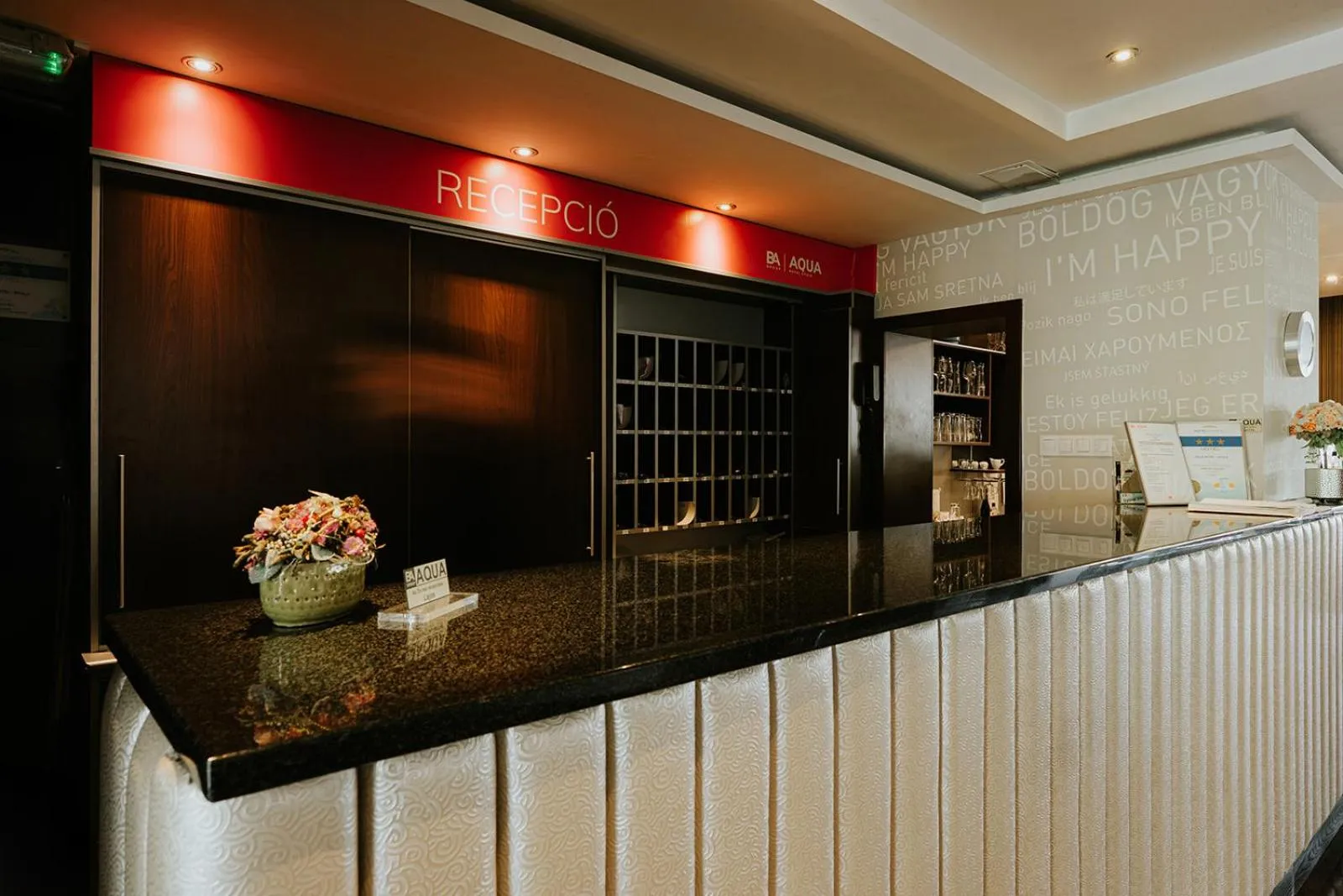 Lobby or reception in Aqua Hotel