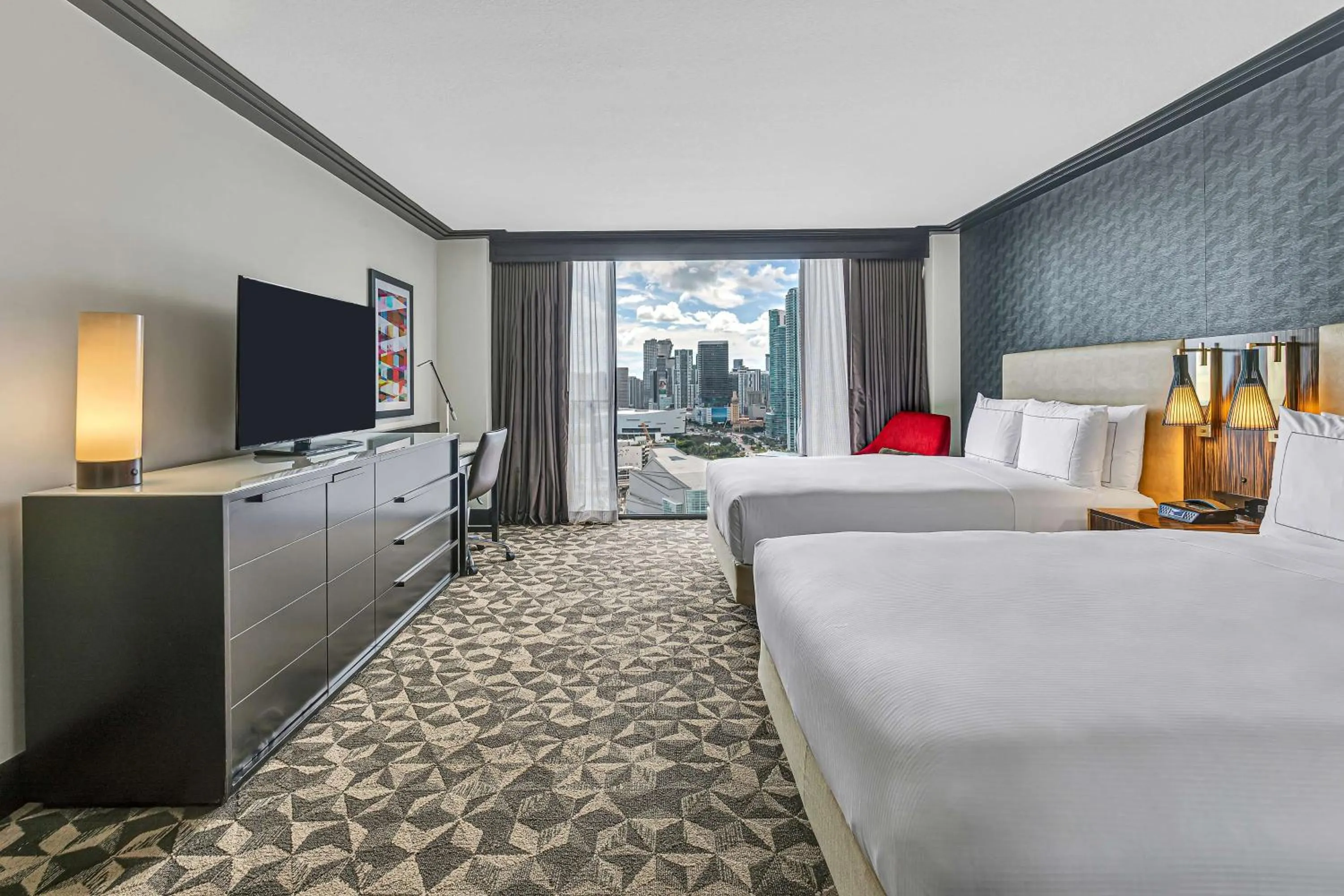 Bed in Hilton Miami Downtown