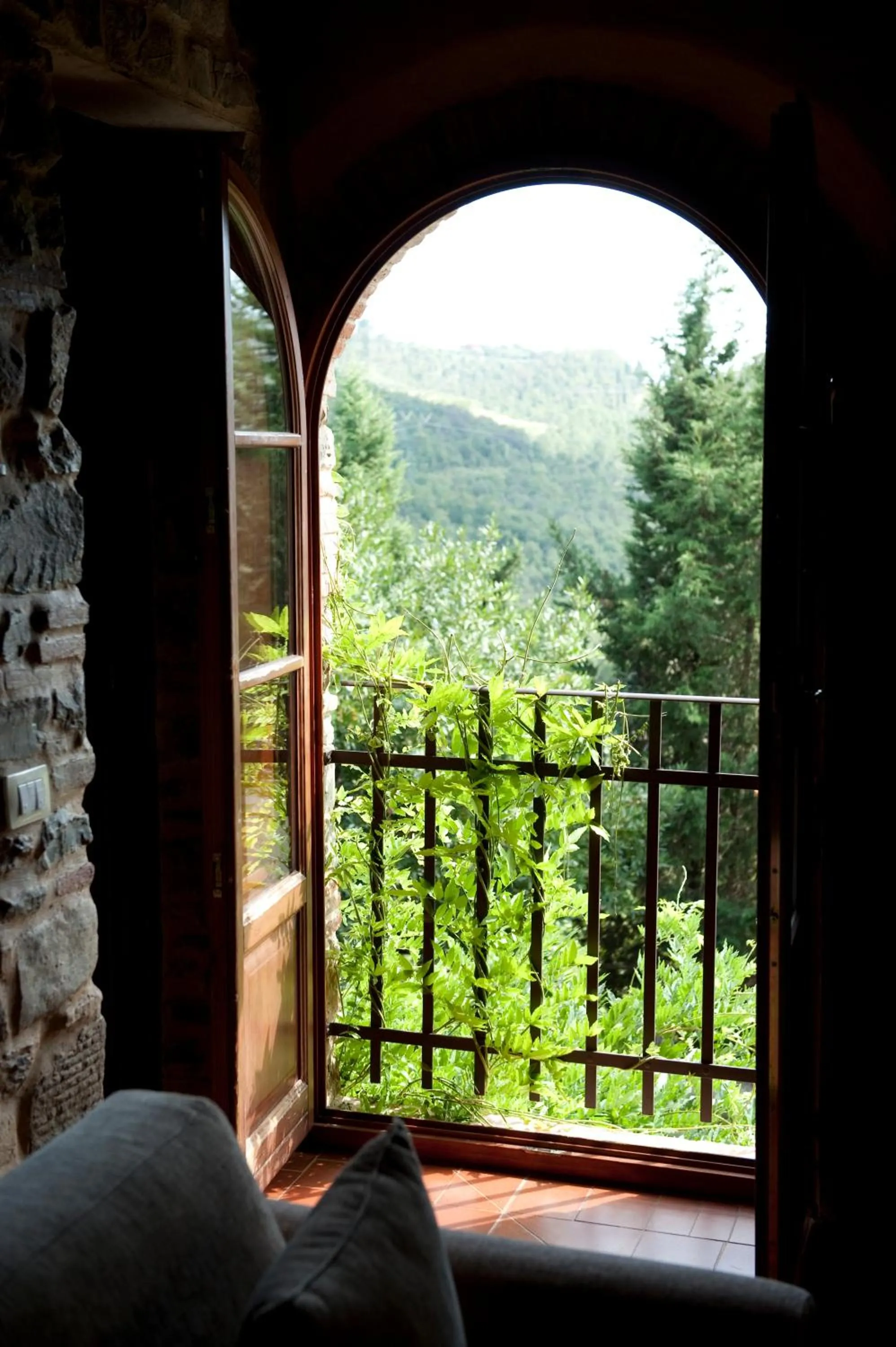 Garden view in Tenuta La Borriana