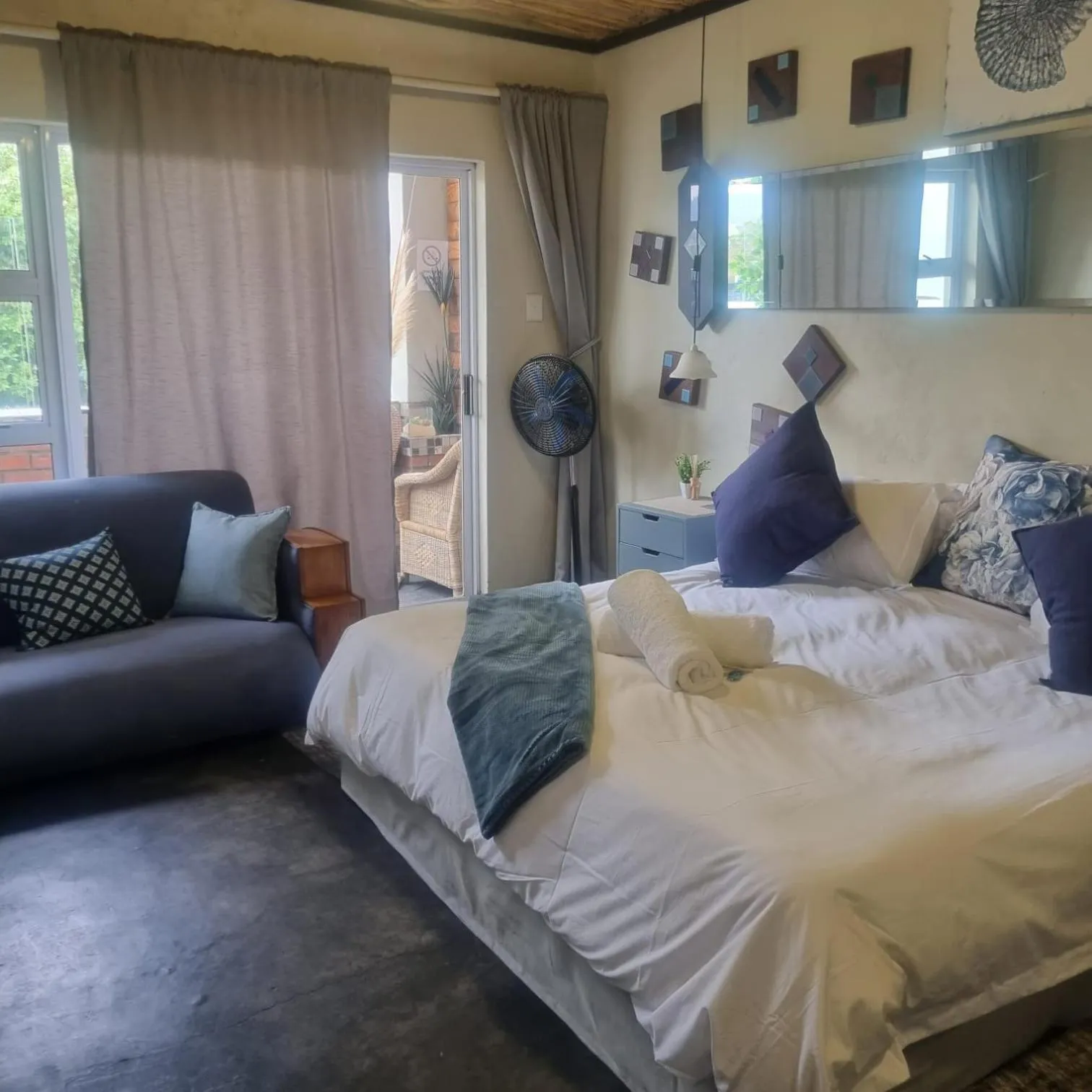 Bed in Bedrock Guest Studios