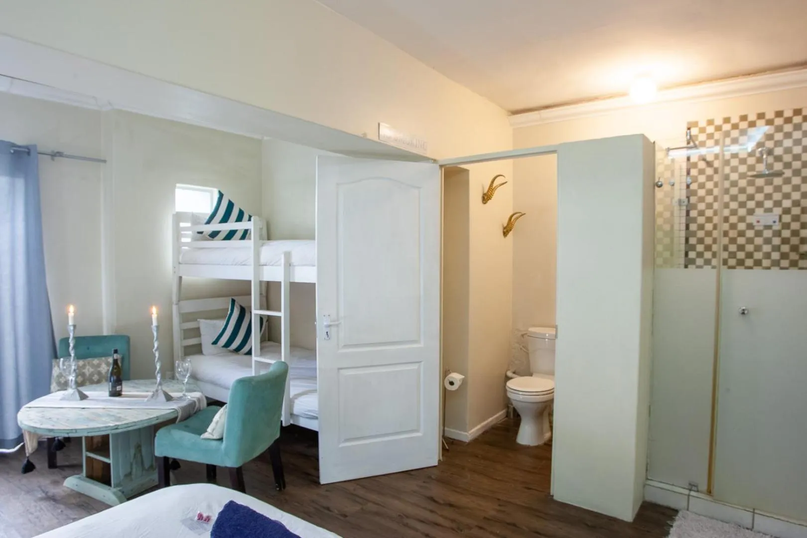 Bathroom, Bed in Bedrock Guest Studios