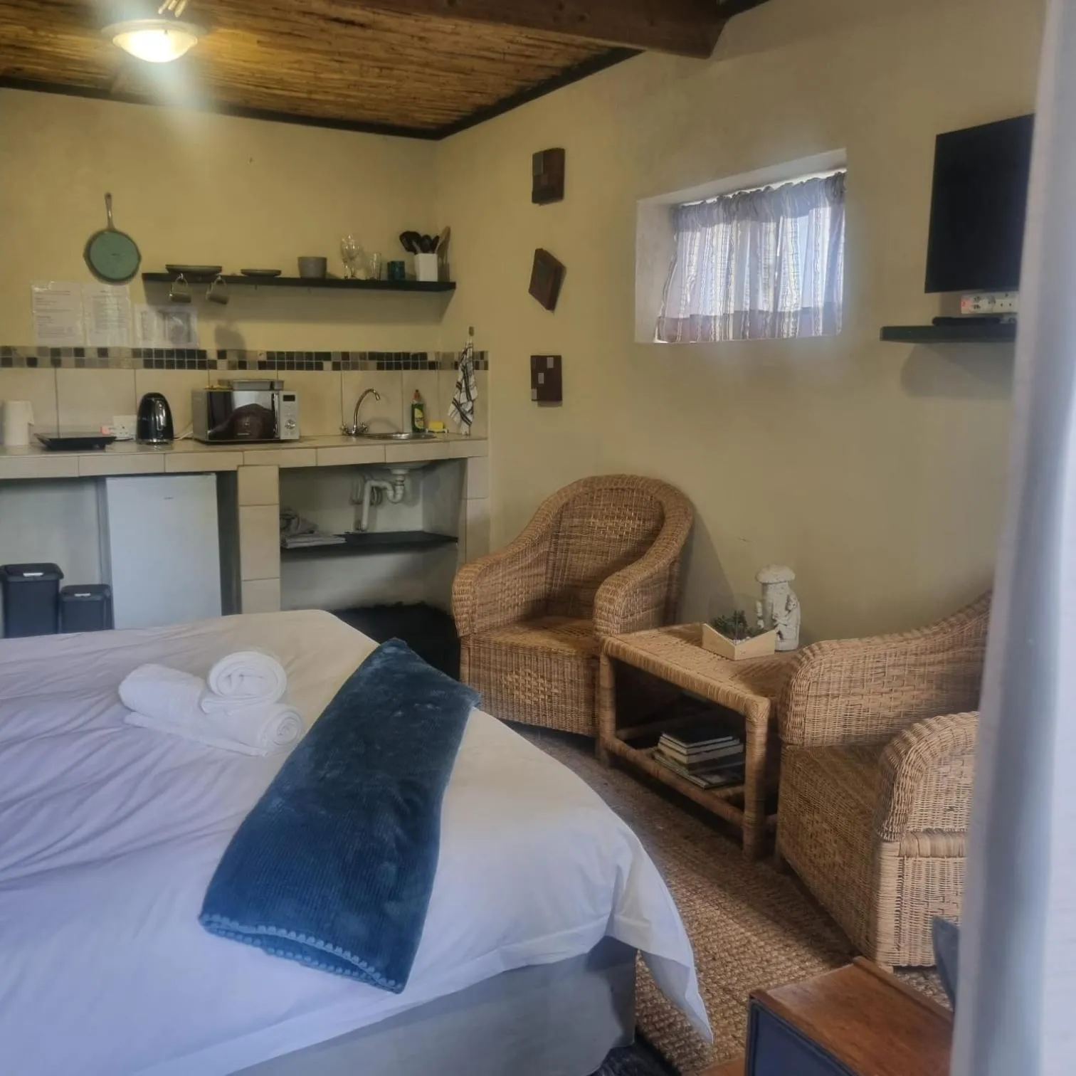 Bed in Bedrock Guest Studios