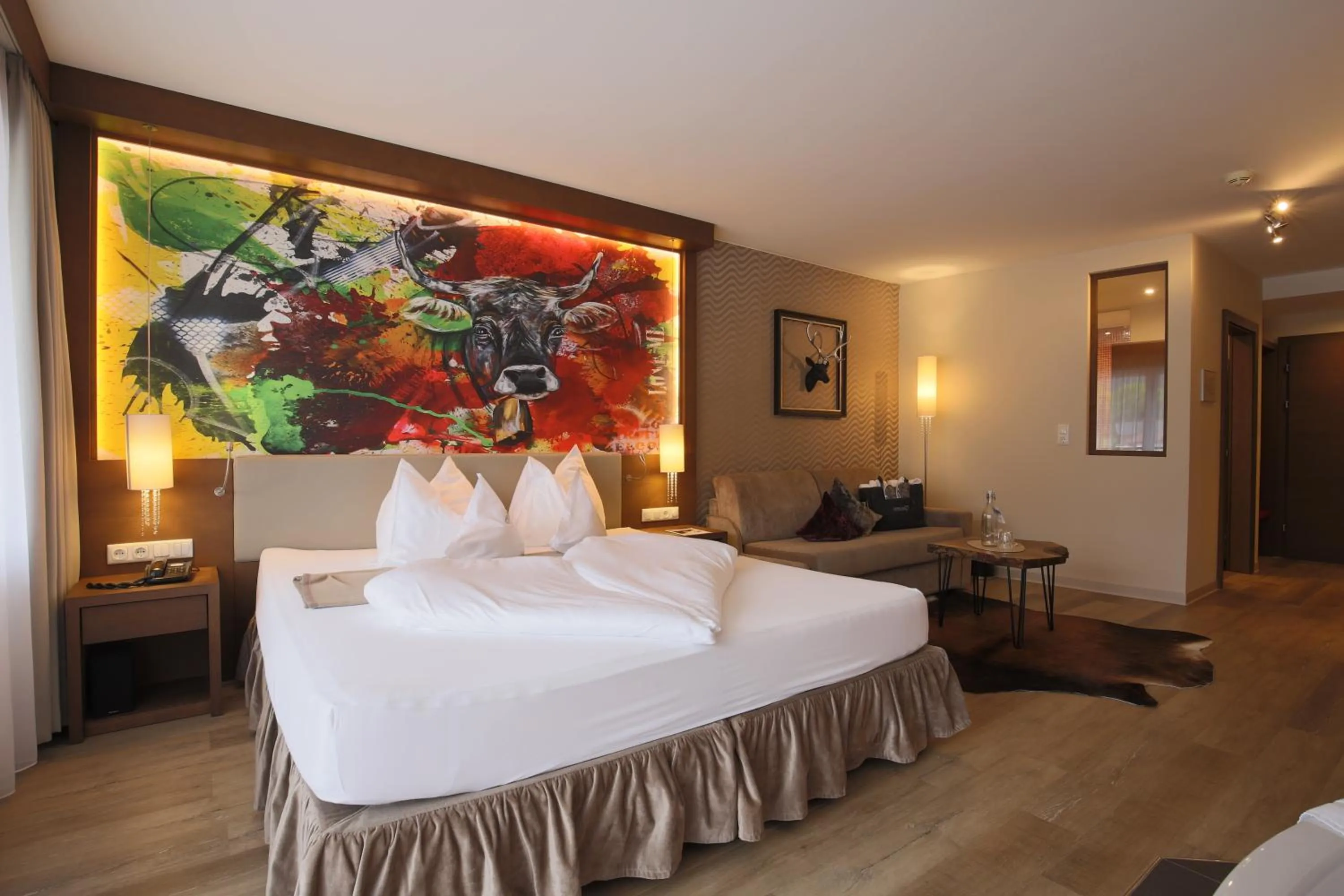 Photo of the whole room, Bed in Alpen-Herz Romantik & Spa - Adults Only