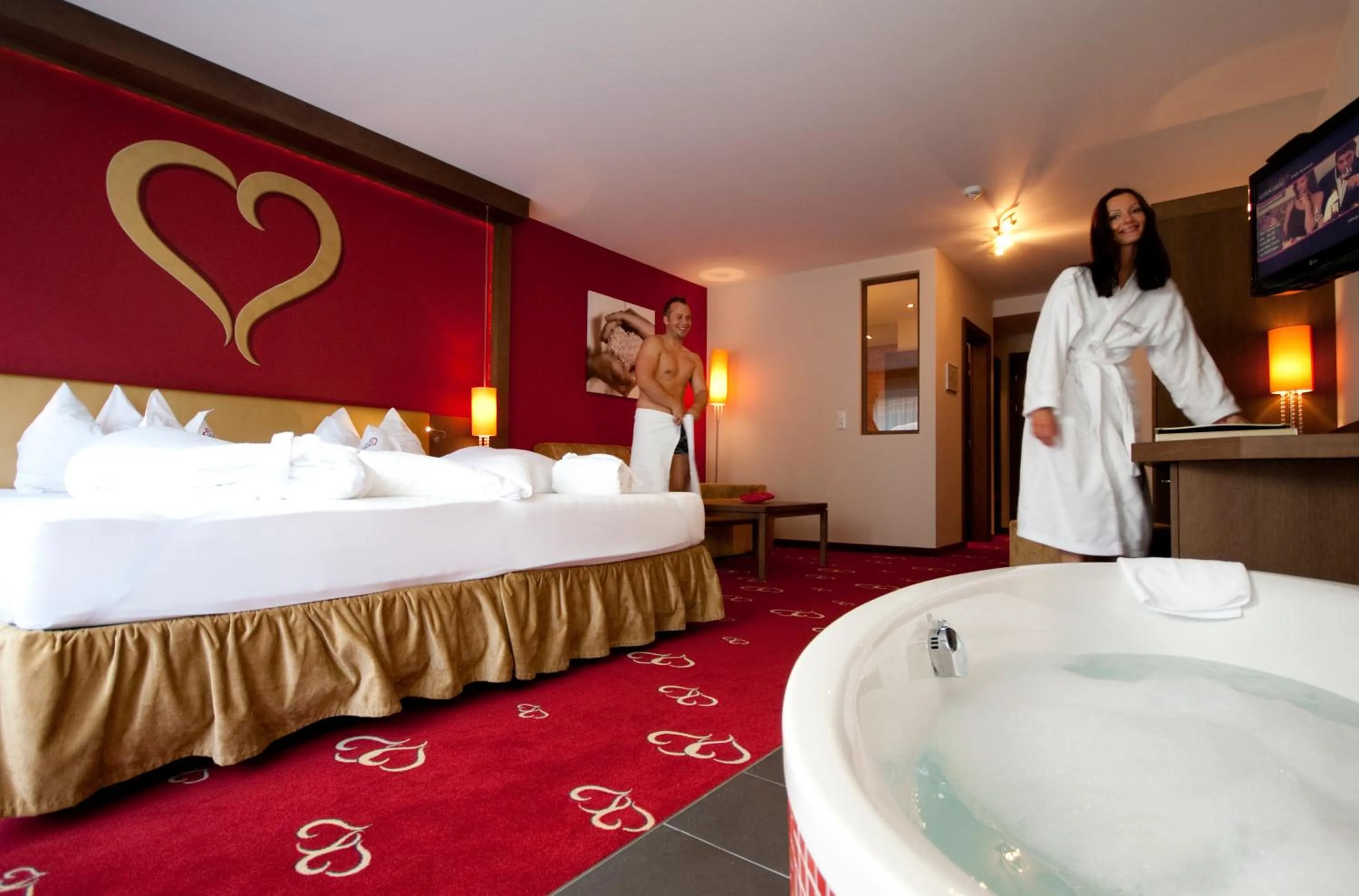 Bed in Alpen-Herz Romantik & Spa - Adults Only