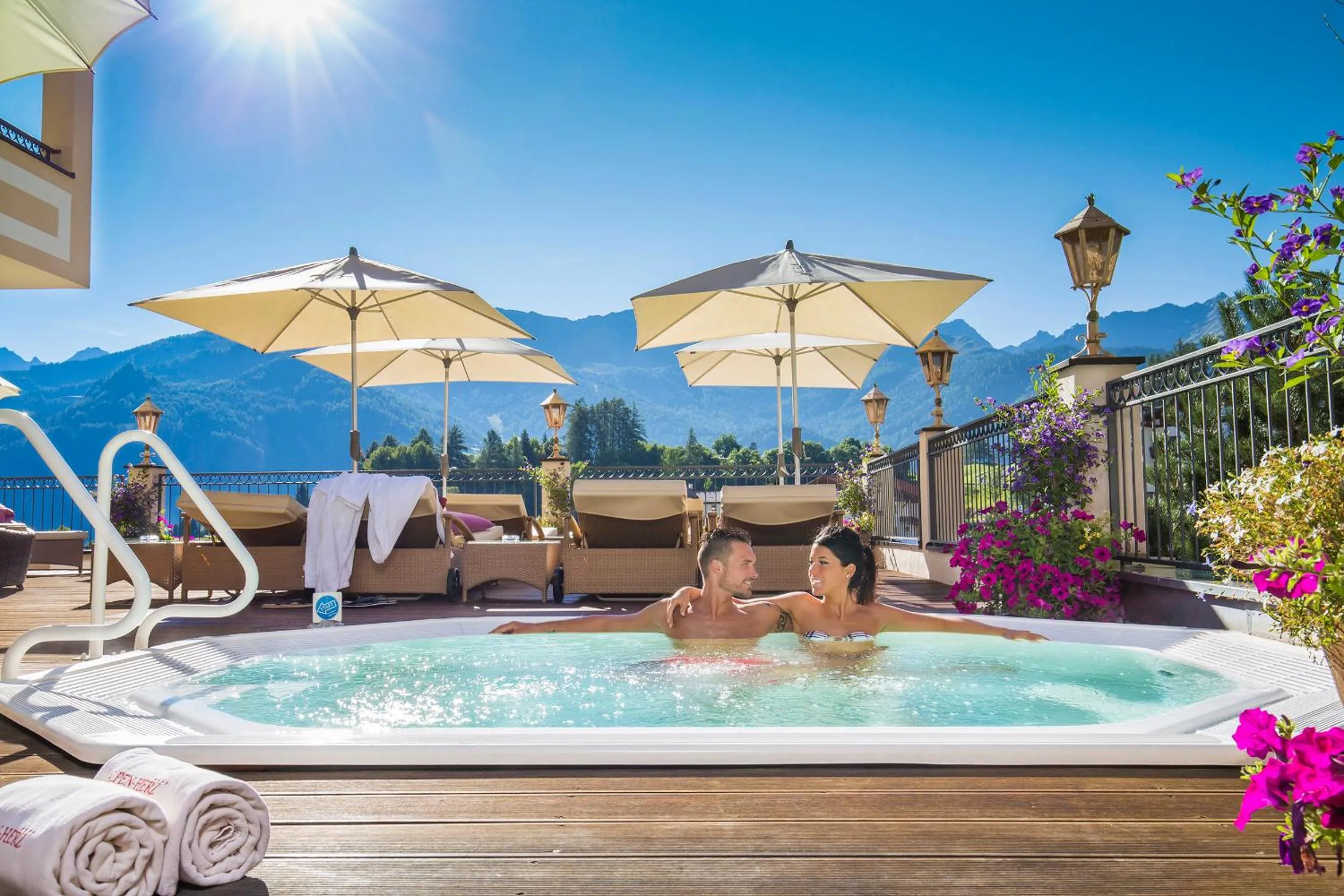 Hot Tub in Alpen-Herz Romantik & Spa - Adults Only